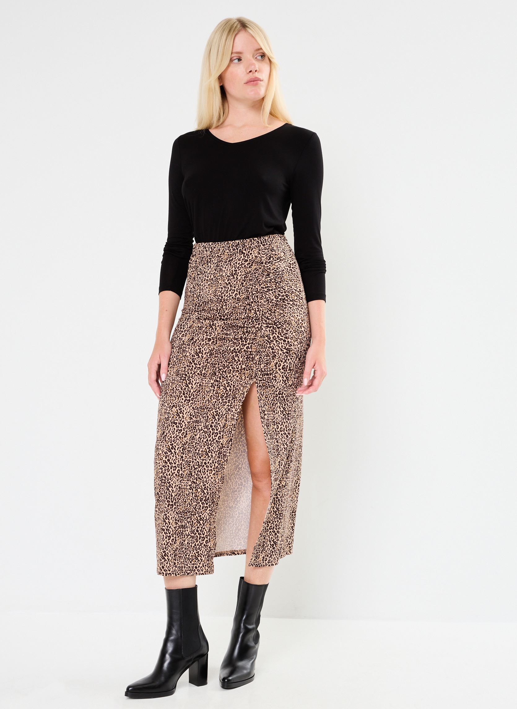 Faldas medianas NMDESTINY HW RUCHING SKIRT JRS FWD mujer marrón Noisy May Faldas medianas NMDESTINY HW RUCHING SKIRT JRS FWD mujer marrón Natural