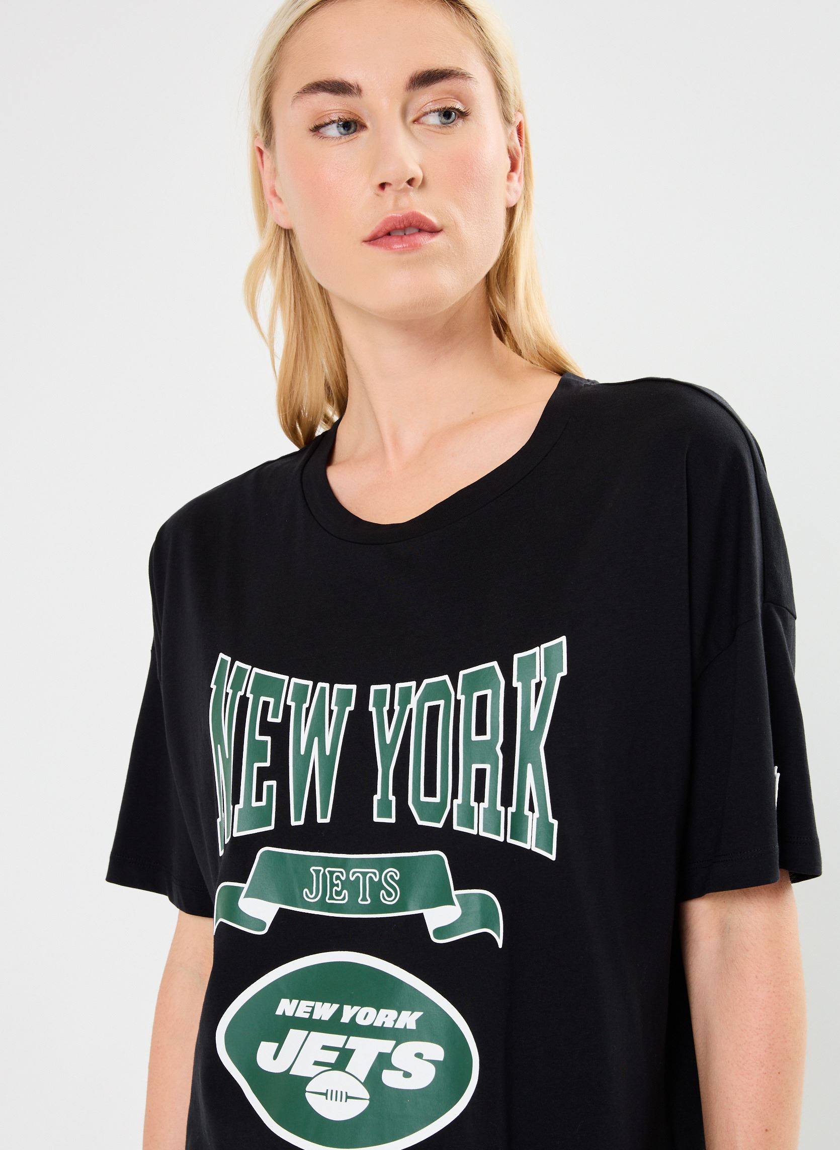 Tee-shirts manches courtes NMIDA S/S NY JETS T-SHIRT JRS FWD femme noir Noisy May Tee-shirts manches courtes NMIDA S/S NY JETS T-SHIRT JRS FWD femme noir Black