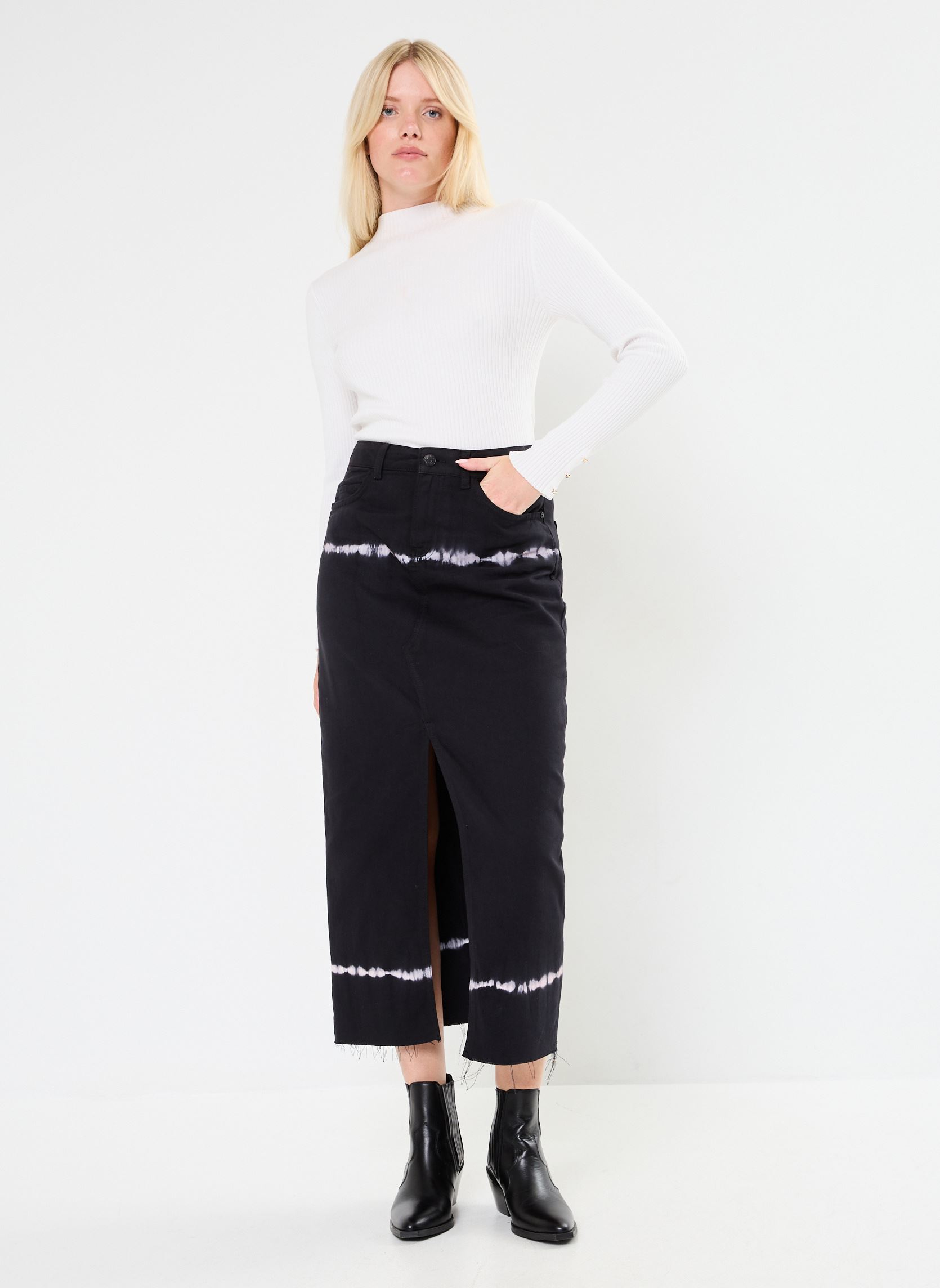Jupes longues NMKATH NW TIE DIE LONG SKIRT VI490BL femme noir Noisy May Jupes longues NMKATH NW TIE DIE LONG SKIRT VI490BL femme noir BLACK