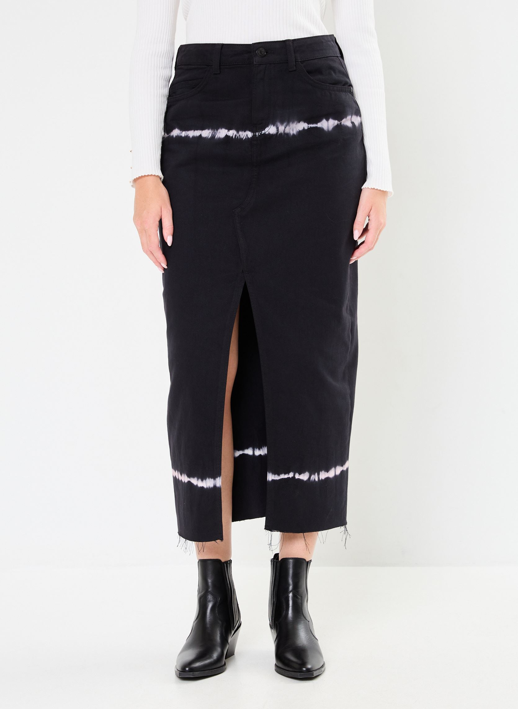 Jupes longues NMKATH NW TIE DIE LONG SKIRT VI490BL femme noir Noisy May Jupes longues NMKATH NW TIE DIE LONG SKIRT VI490BL femme noir BLACK