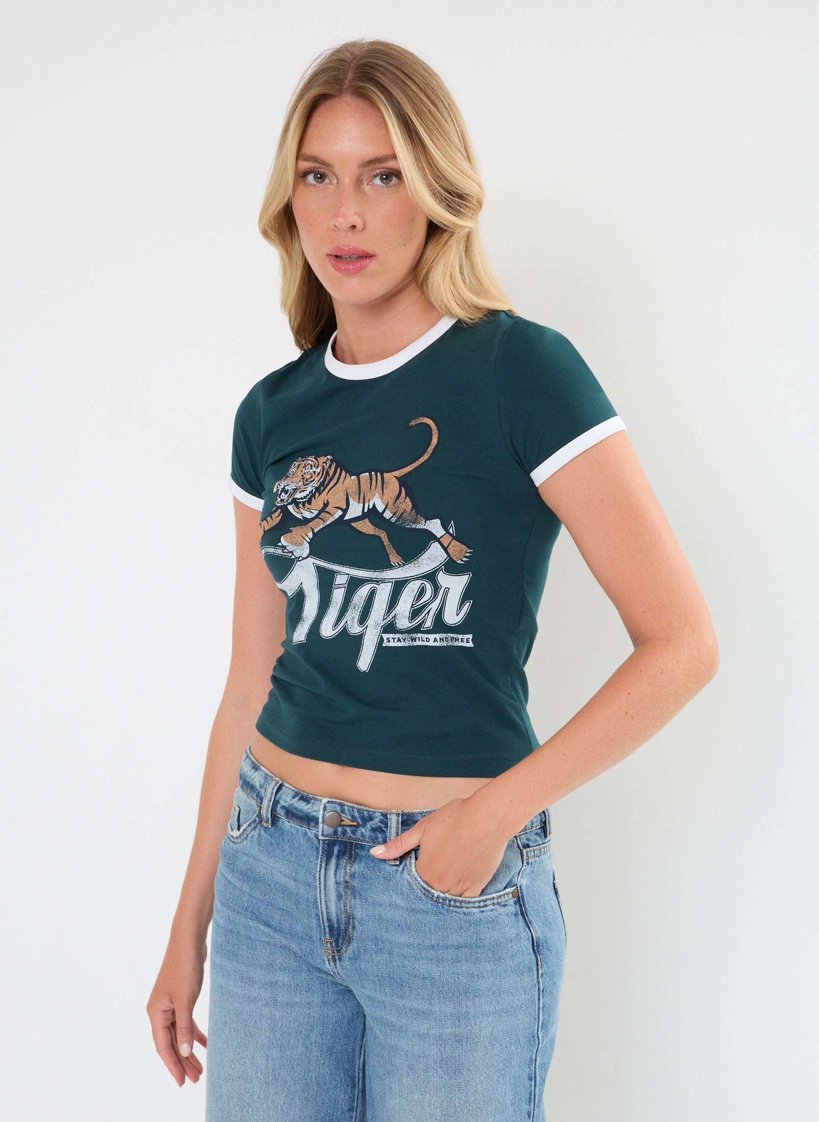Tee-shirts manches courtes NMKATINKA S/S COLLEGE TEE FWD JRS femme vert Noisy May Tee-shirts manches courtes NMKATINKA S/S COLLEGE TEE FWD JRS femme vert Ponderosa Pine