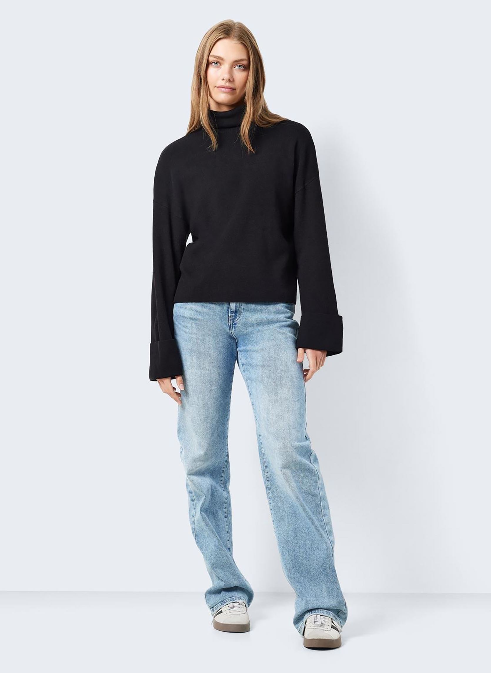 Pulls NMCLOE L/S ROLL NECK KNIT S* femme noir Noisy May Pulls NMCLOE L/S ROLL NECK KNIT S* femme noir Black
