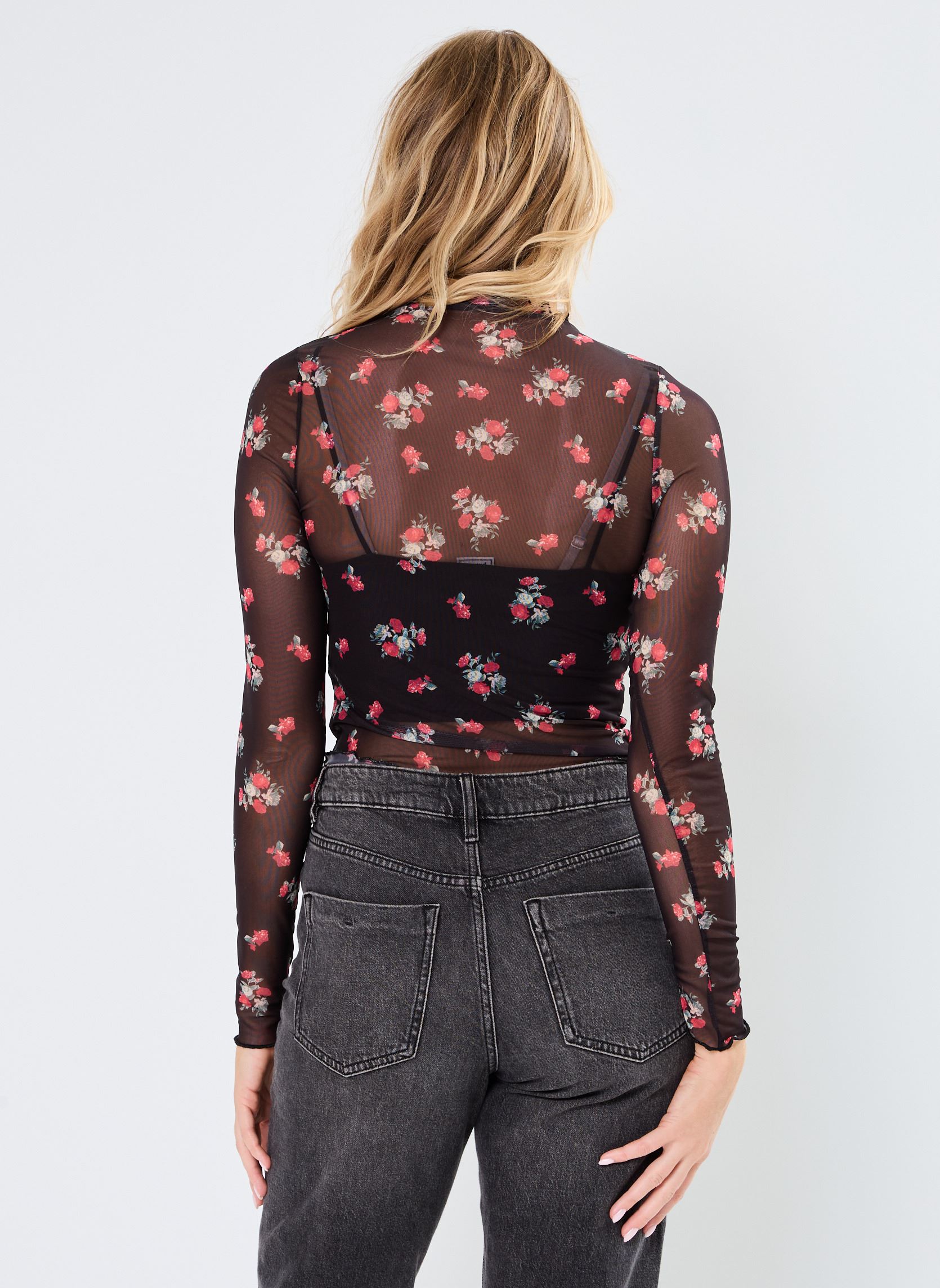 Blusas de manga larga NMLESLEY HIGHNECK TOP JRS FWD mujer negro Noisy May Blusas de manga larga NMLESLEY HIGHNECK TOP JRS FWD mujer negro Black