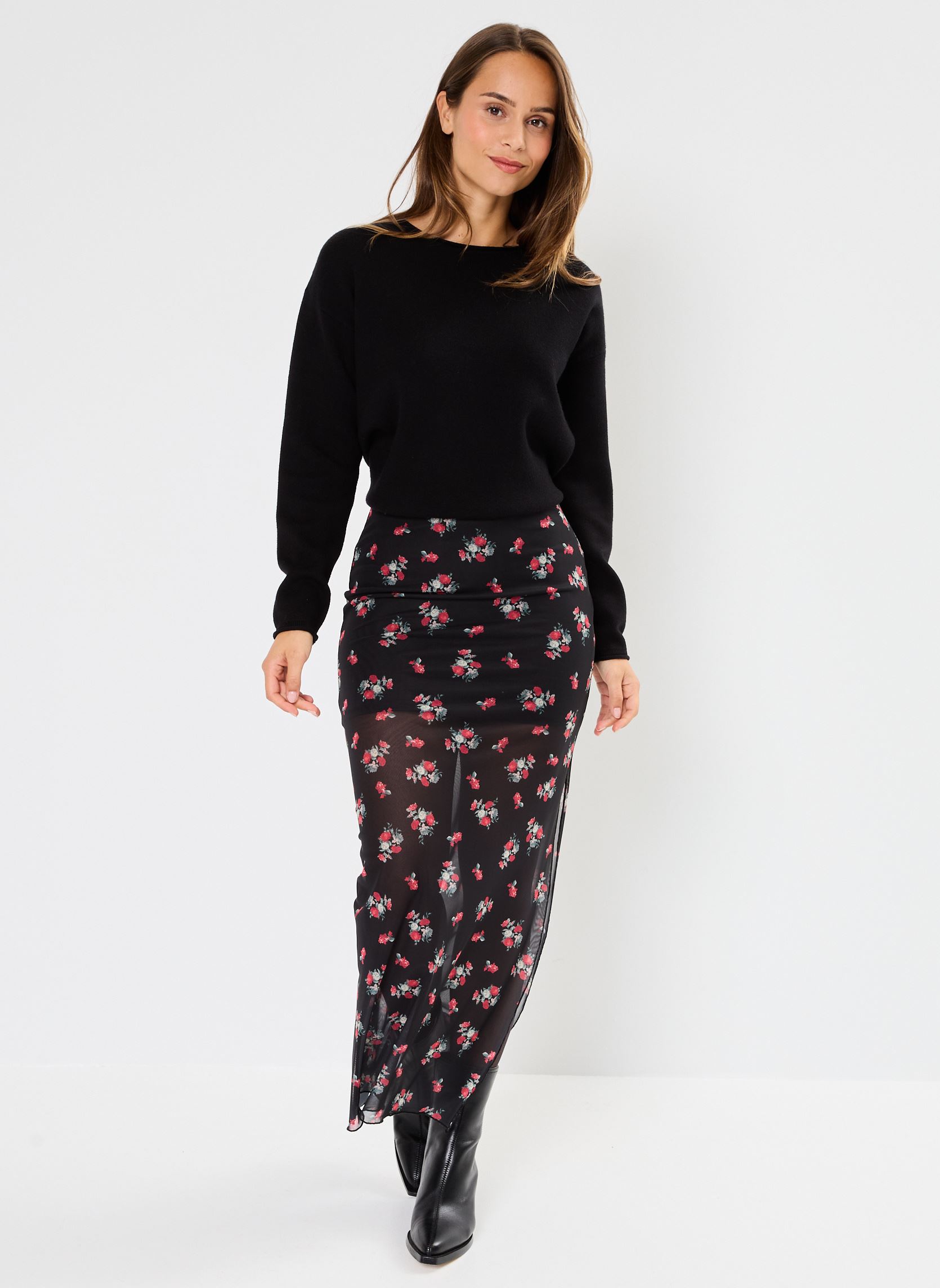 Lange Röcke NMLESLEY NW SLIT ANKLE SKIRT JRS FWD damen schwarz Noisy May Lange Röcke NMLESLEY NW SLIT ANKLE SKIRT JRS FWD damen schwarz Black