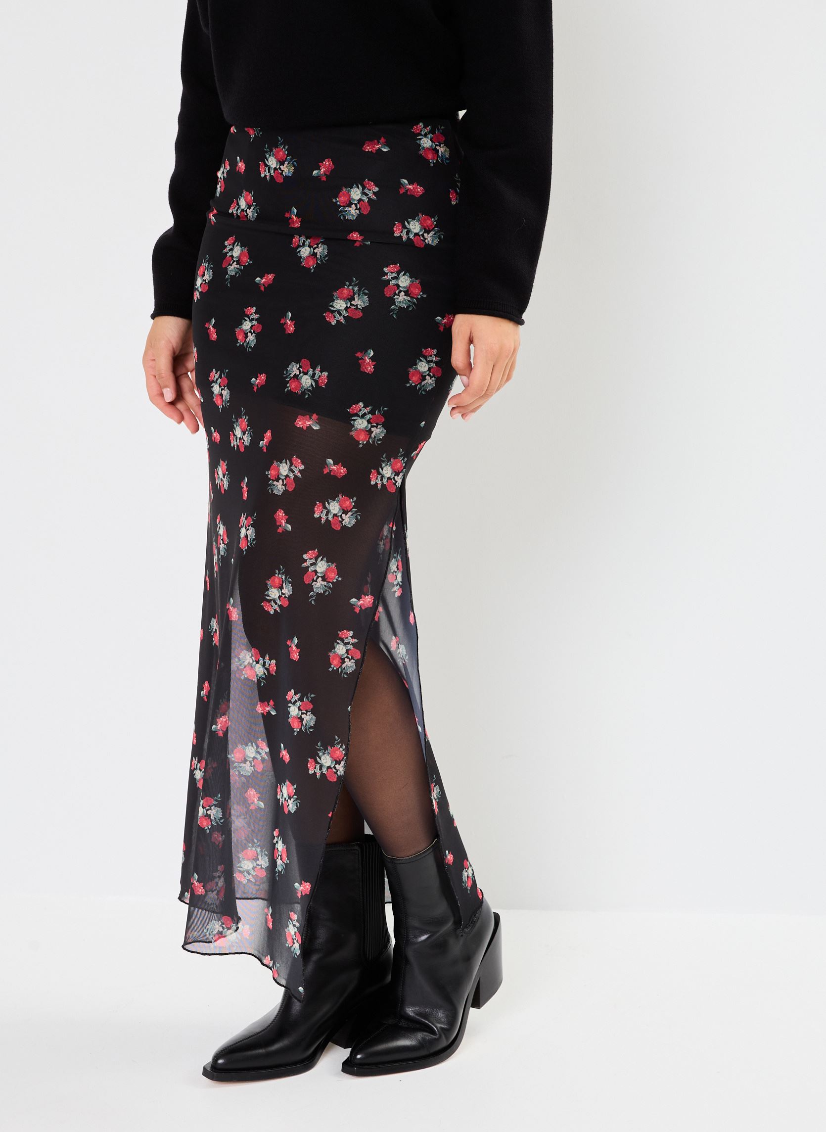 Lange Röcke NMLESLEY NW SLIT ANKLE SKIRT JRS FWD damen schwarz Noisy May Lange Röcke NMLESLEY NW SLIT ANKLE SKIRT JRS FWD damen schwarz Black