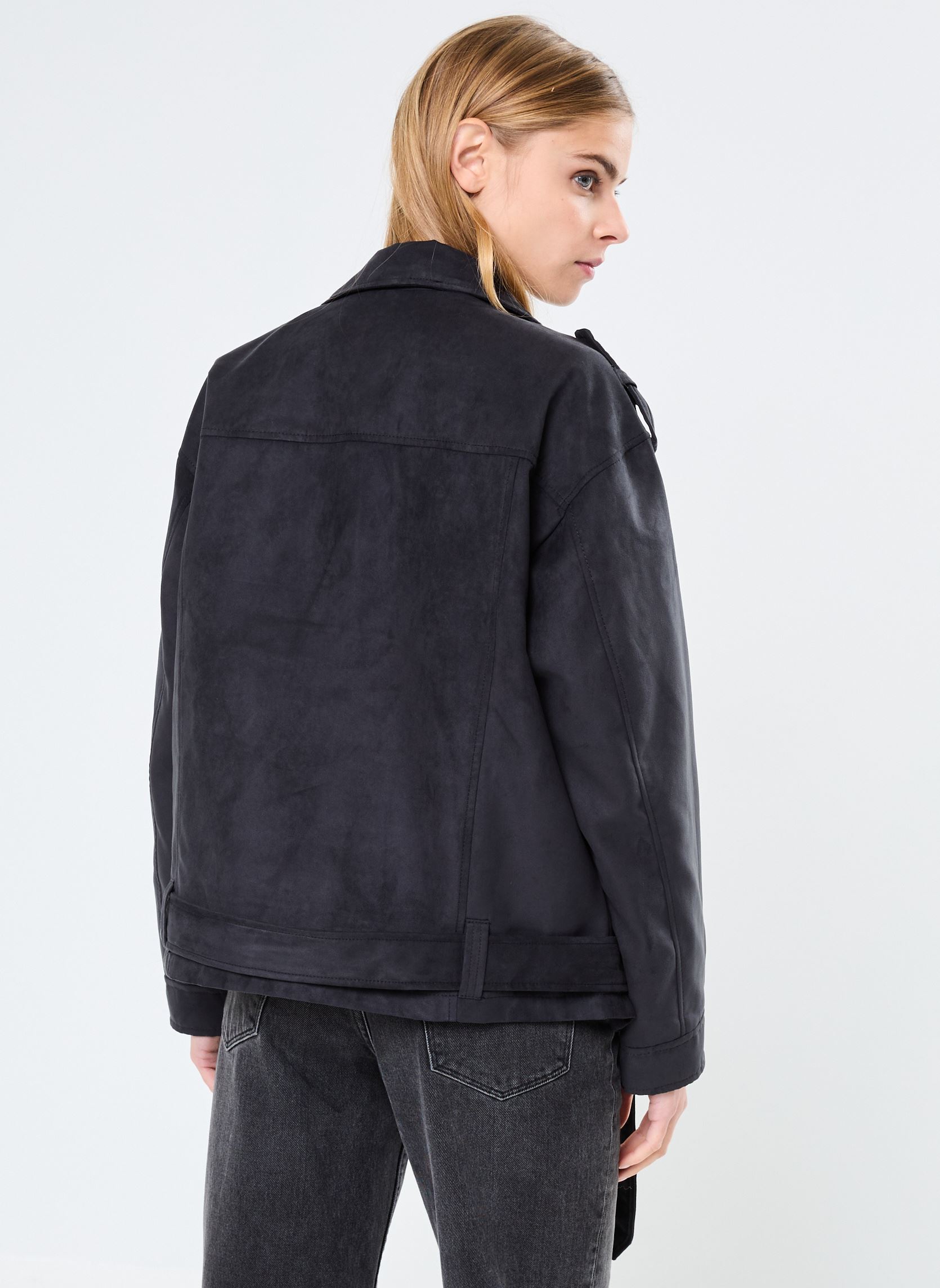 Lederjacken NMPAULINA SUEDE OVERSIZE BIKER damen schwarz Noisy May Lederjacken NMPAULINA SUEDE OVERSIZE BIKER damen schwarz Black