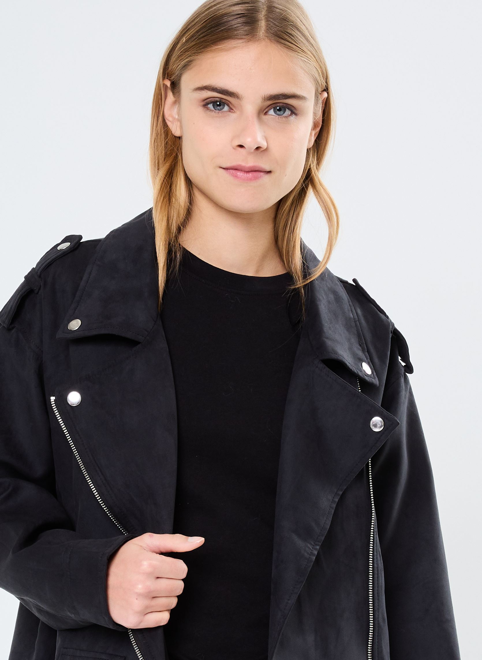 Lederjacken NMPAULINA SUEDE OVERSIZE BIKER damen schwarz Noisy May Lederjacken NMPAULINA SUEDE OVERSIZE BIKER damen schwarz Black