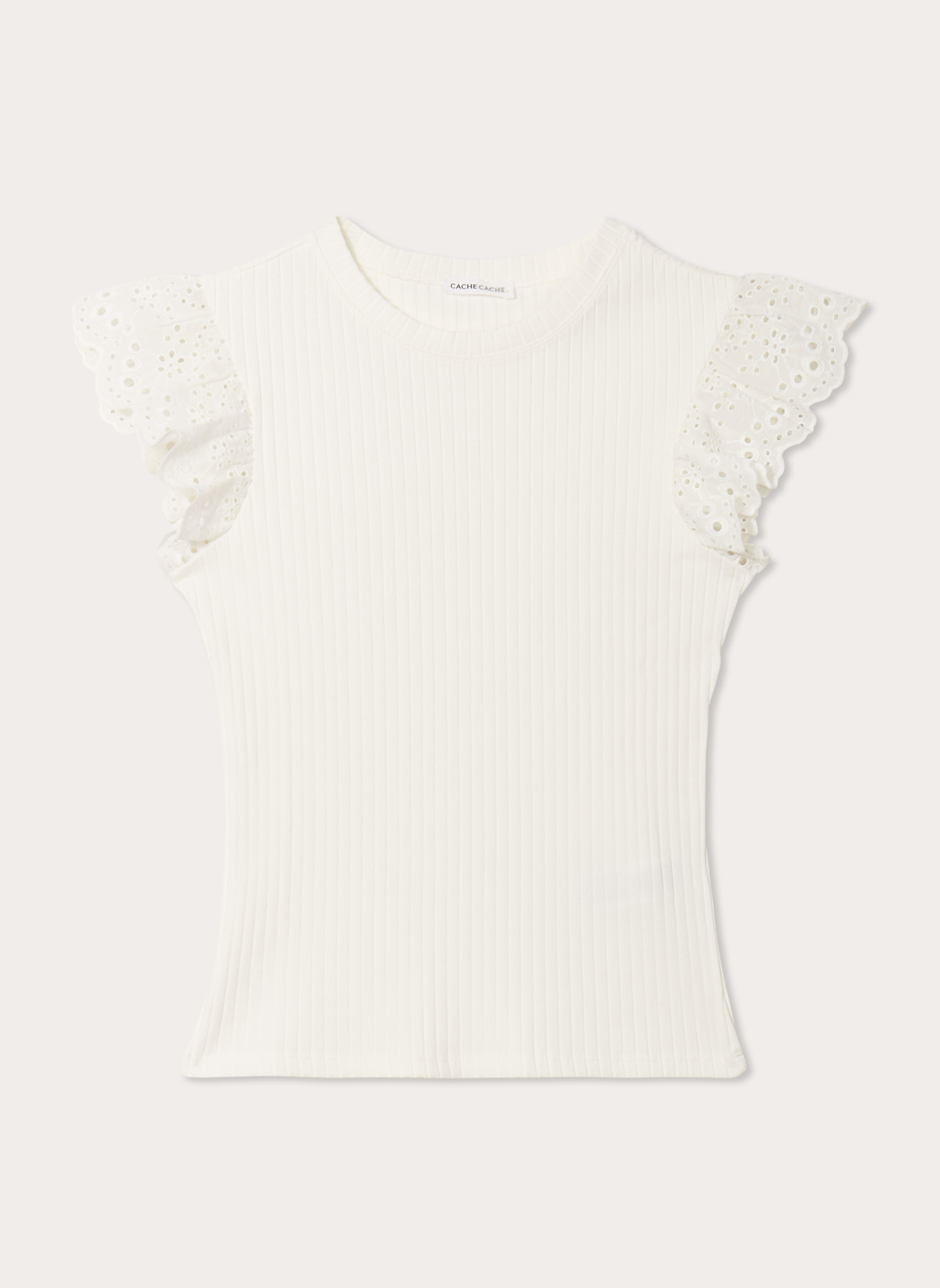 Débardeurs KBRODCOTE femme blanc Cache Cache Débardeurs KBRODCOTE femme blanc Blanc