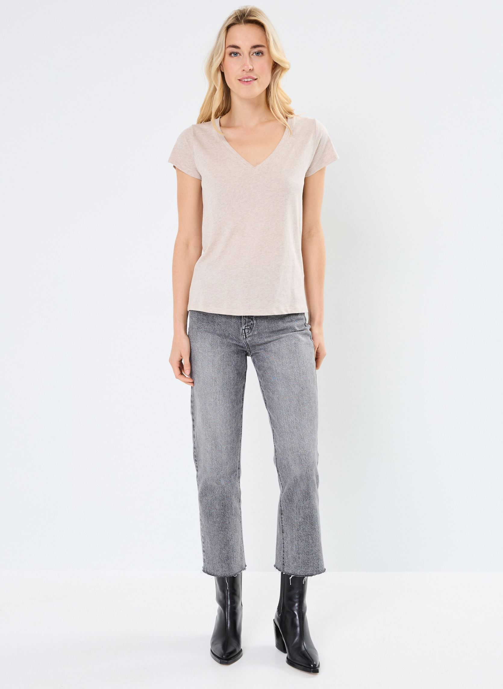 Tee-shirts manches courtes TEELOTC lots femme noir MADE BY Tee-shirts manches courtes TEELOTC lots femme noir NOIR MEL BEIGE