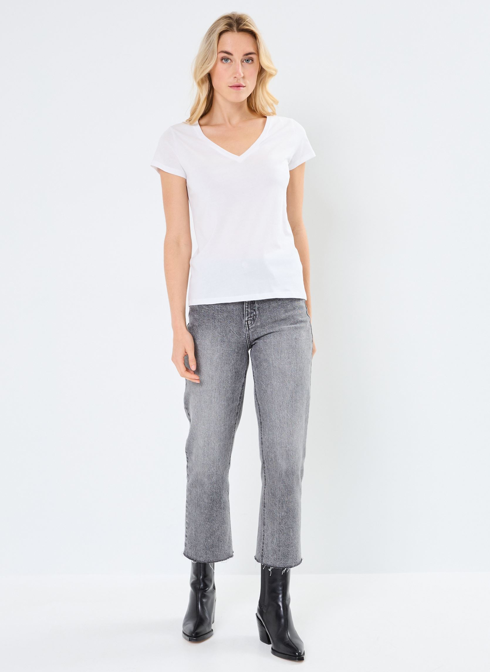 Kurzarm-T-Shirts TEELOTC lots damen weiß MADE BY Kurzarm-T-Shirts TEELOTC lots damen weiß NOIR BLANC