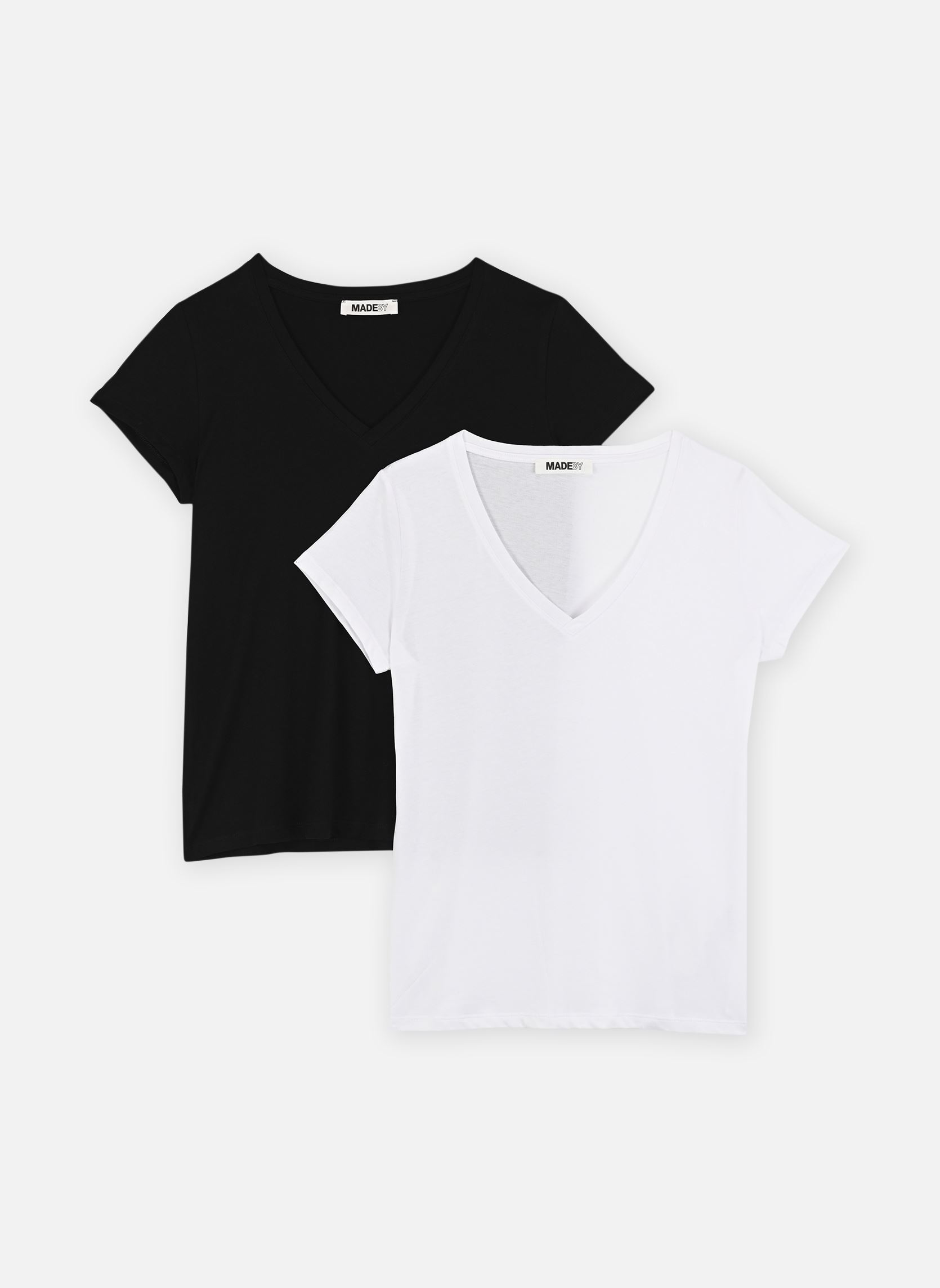 Kurzarm-T-Shirts TEELOTC lots damen weiß MADE BY Kurzarm-T-Shirts TEELOTC lots damen weiß NOIR BLANC