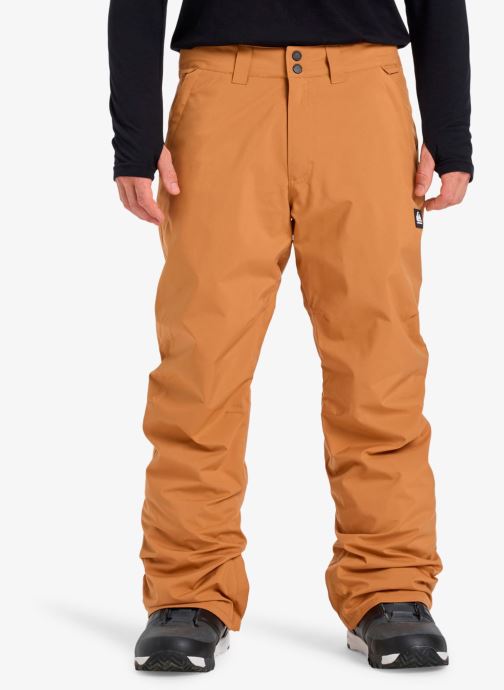 Quiksilver Pantalons droits Estate Pt homme marron