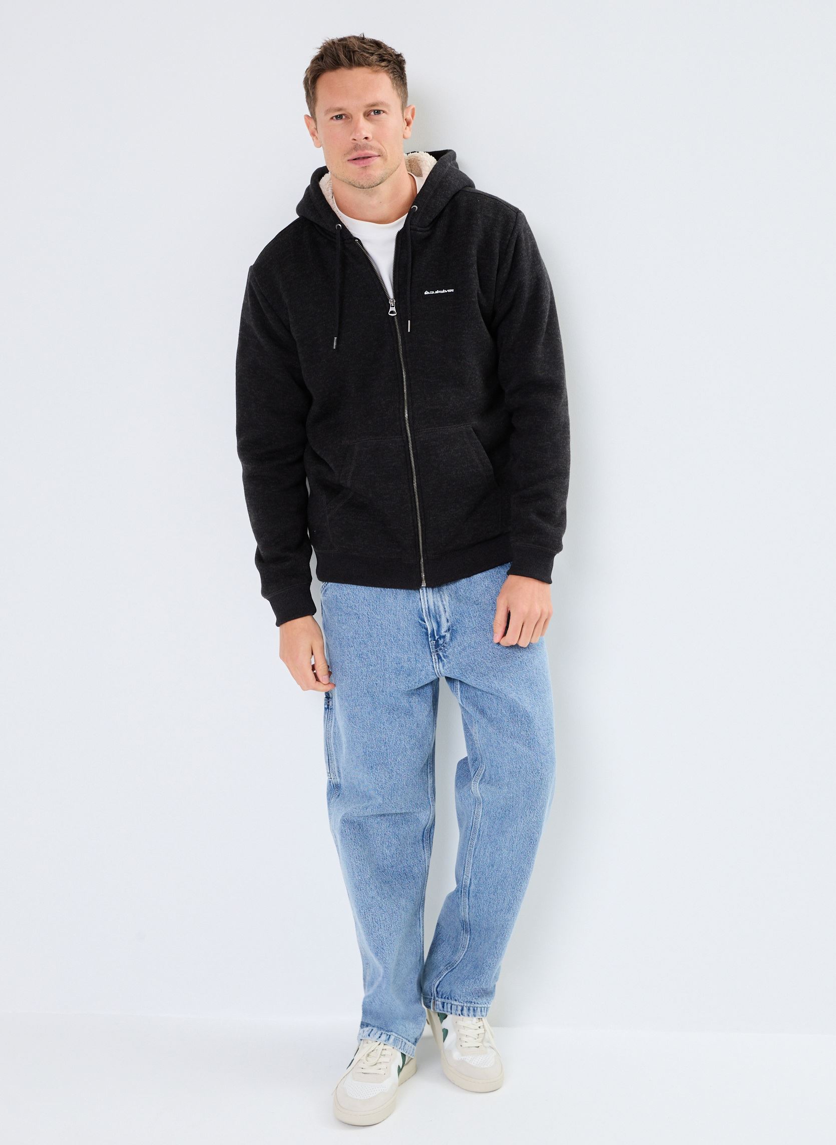Sweats zippés Keller Sherpa homme noir Quiksilver Sweats zippés Keller Sherpa homme noir Black Heather
