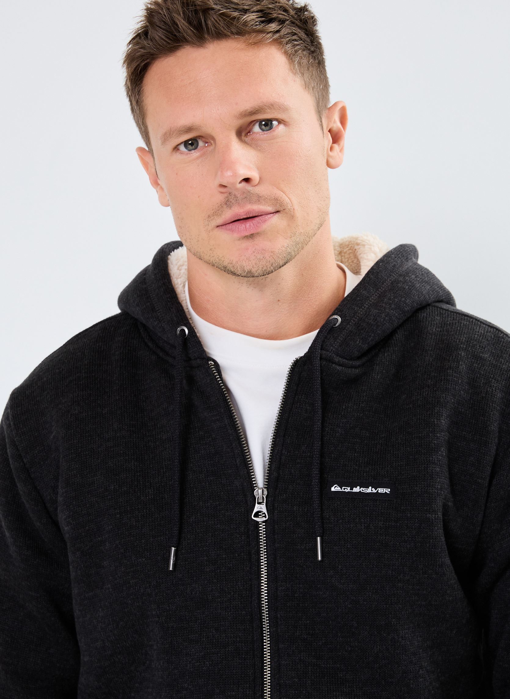 Sweats zippés Keller Sherpa homme noir Quiksilver Sweats zippés Keller Sherpa homme noir Black Heather
