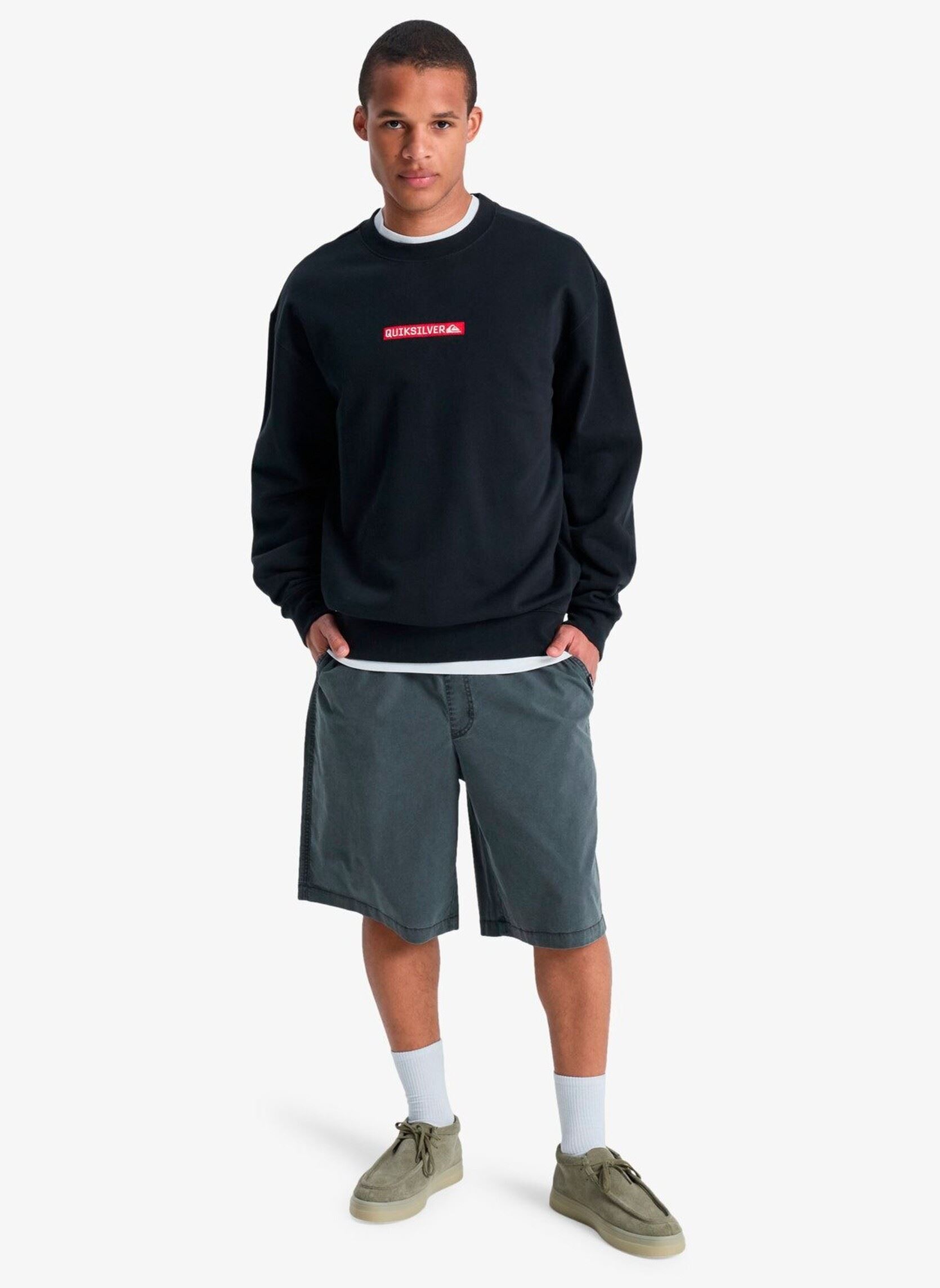 Sweatshirts Dna Crew heren zwart Quiksilver Sweatshirts Dna Crew heren zwart Black
