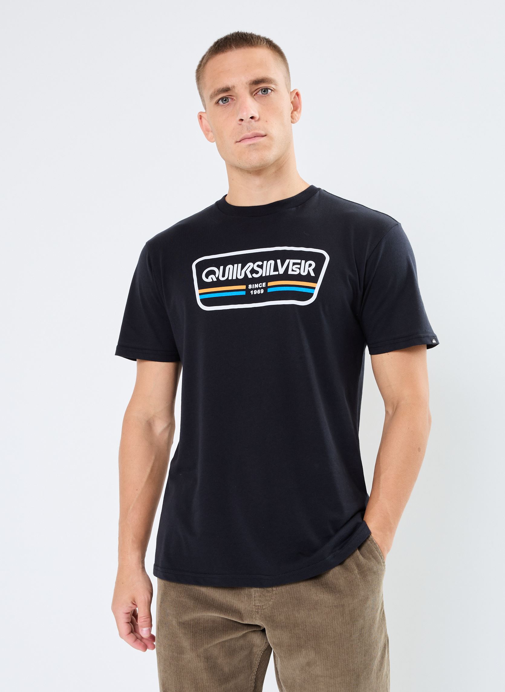 Tee-shirts Rangelifefront homme bleu Quiksilver Tee-shirts Rangelifefront homme bleu BLACK