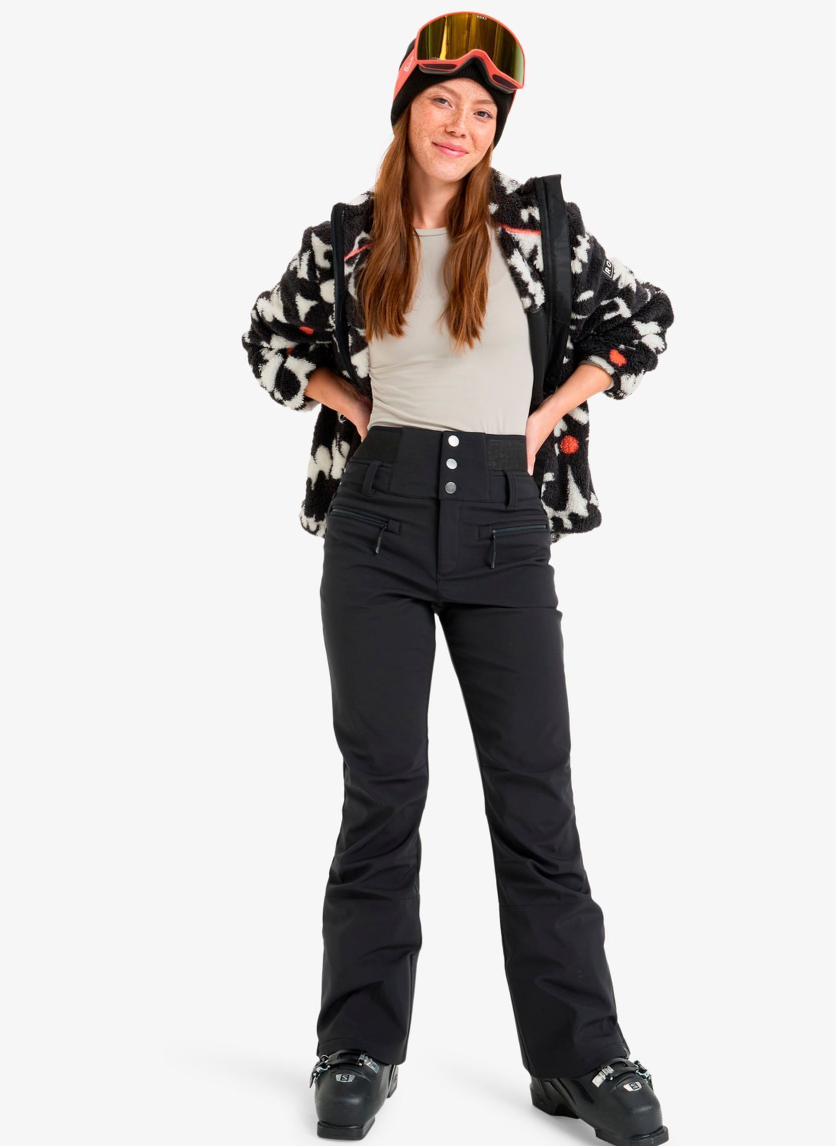 Straight Leg Hosen Rising High Pt damen schwarz Roxy Straight Leg Hosen Rising High Pt damen schwarz TRUE BLACK
