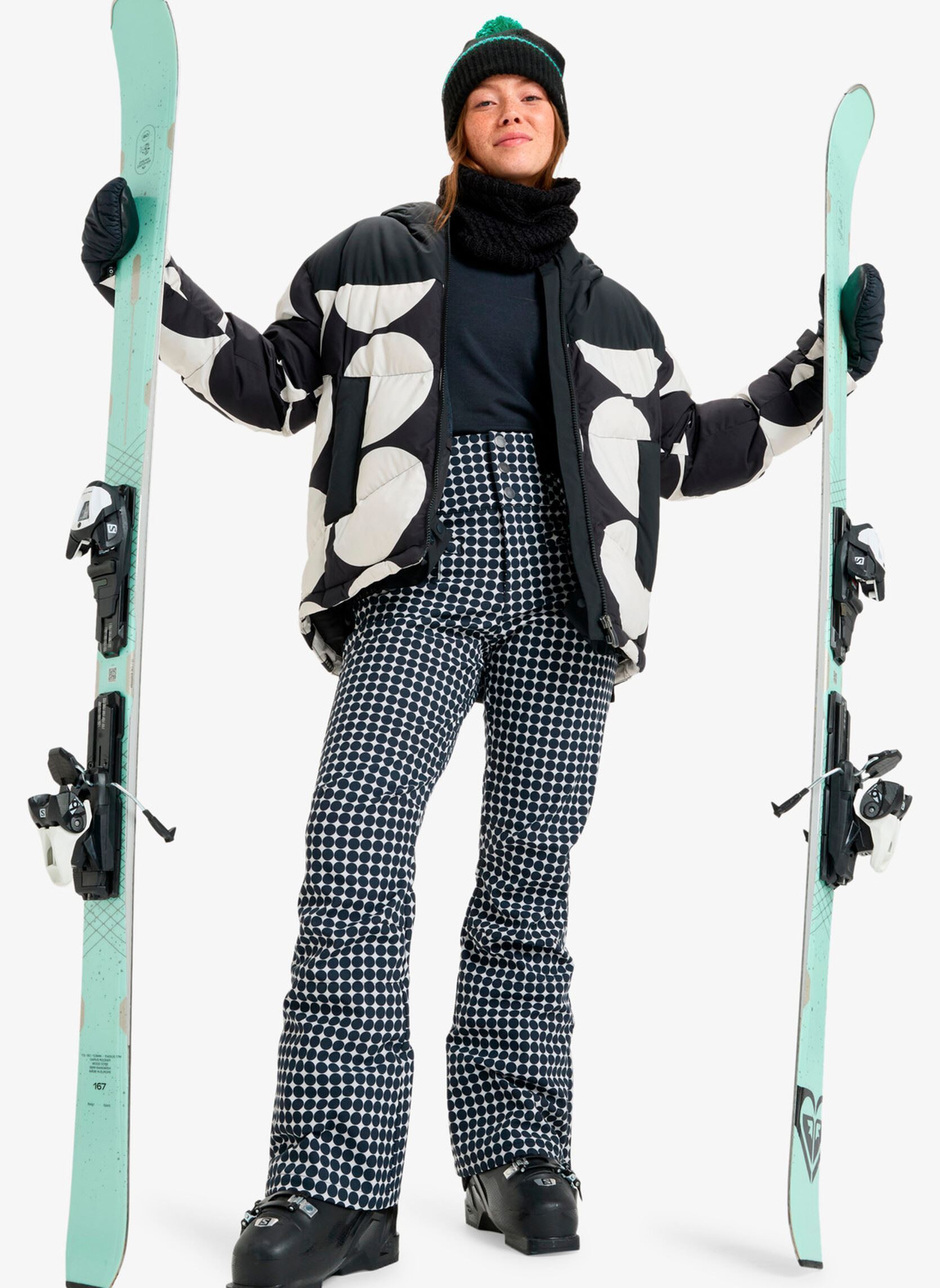 Rechte broeken Rising High Pt dames wit Roxy Rechte broeken Rising High Pt dames wit WHISPER WHITE SMALL DOTS