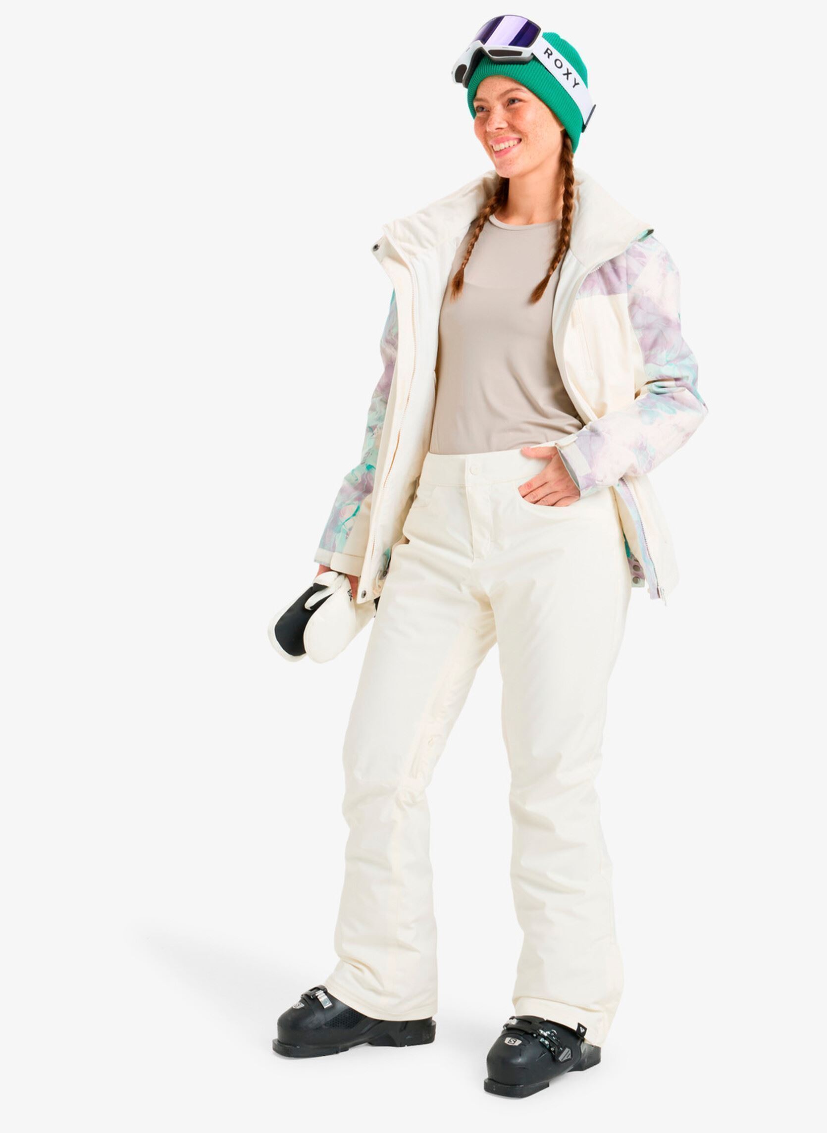 Weite Hosen Backyard Pt damen weiß Roxy Weite Hosen Backyard Pt damen weiß WHISPER WHITE