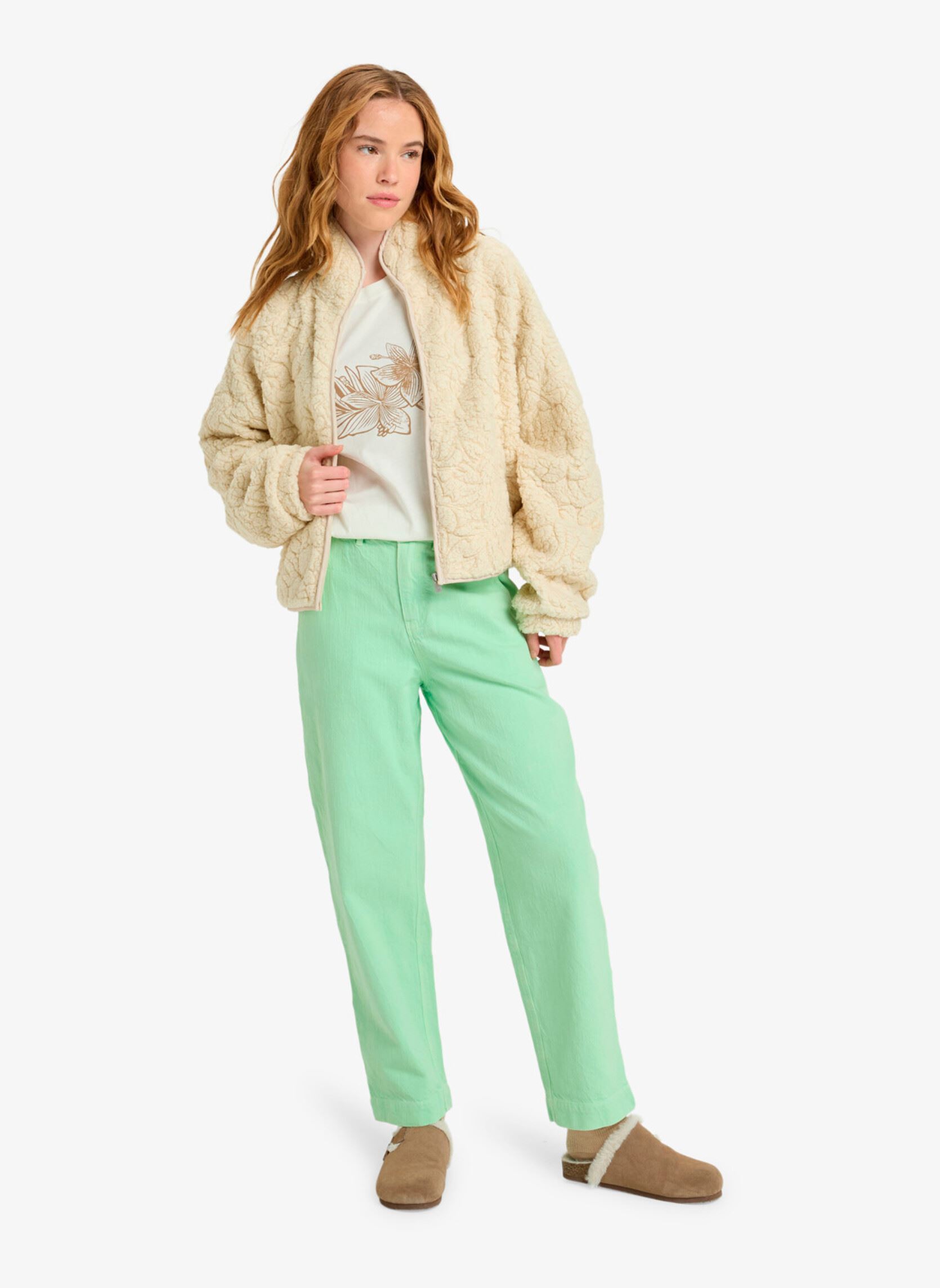 Pulls polaire Blurry Cloud femme blanc Roxy Pulls polaire Blurry Cloud femme blanc PARCHMENT