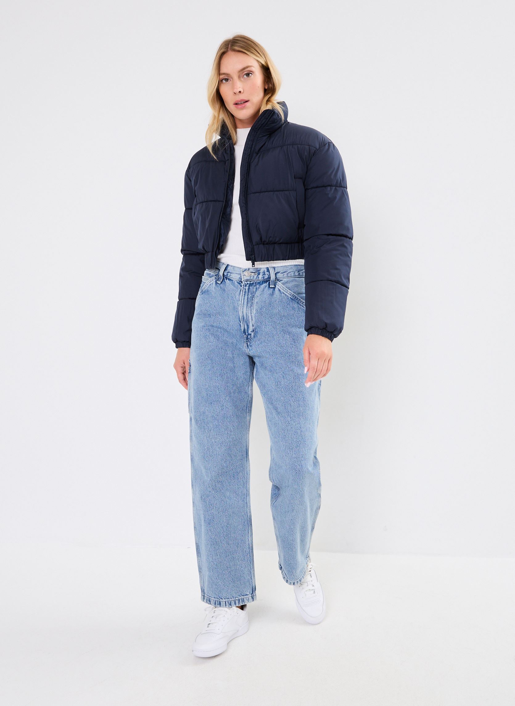 Doudounes NMCAMI L/S SHORT PUFFER JACEKT FWD DD femme bleu Noisy May Doudounes NMCAMI L/S SHORT PUFFER JACEKT FWD DD femme bleu Navy Blazer