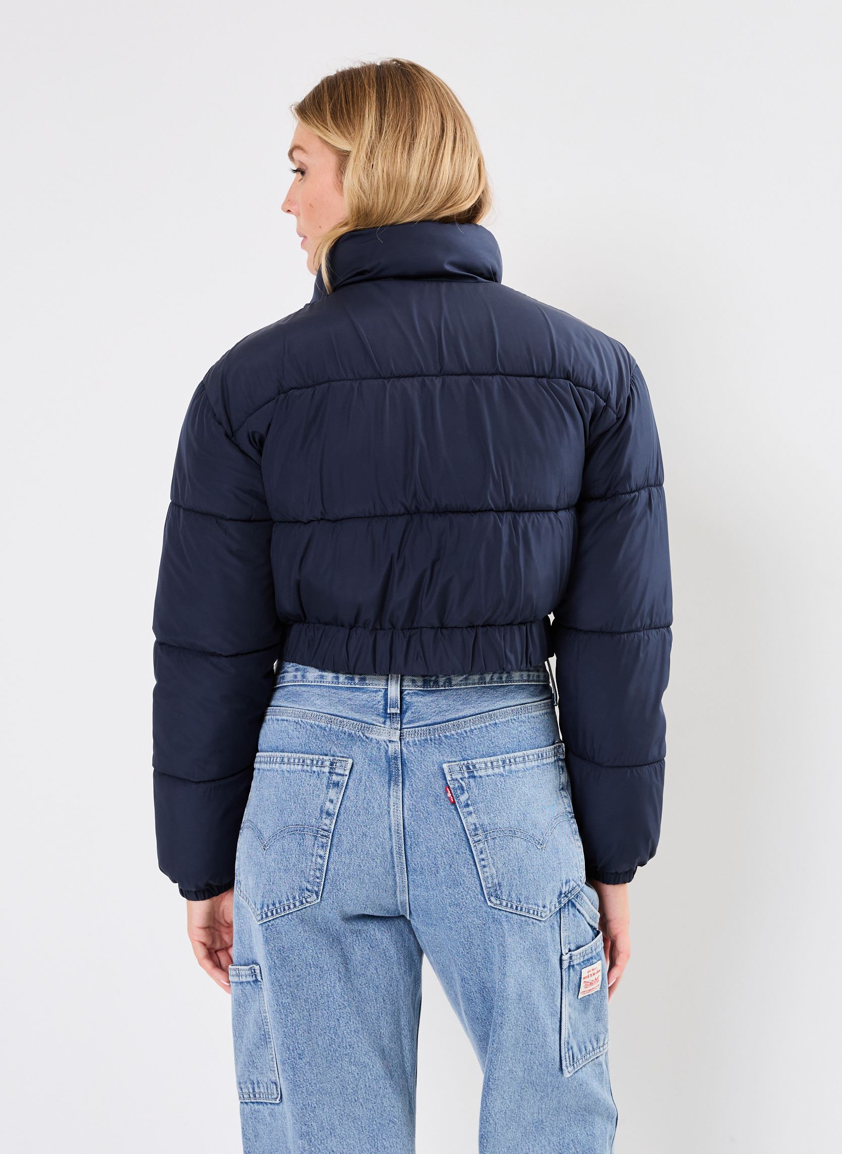 Doudounes NMCAMI L/S SHORT PUFFER JACEKT FWD DD femme bleu Noisy May Doudounes NMCAMI L/S SHORT PUFFER JACEKT FWD DD femme bleu Navy Blazer