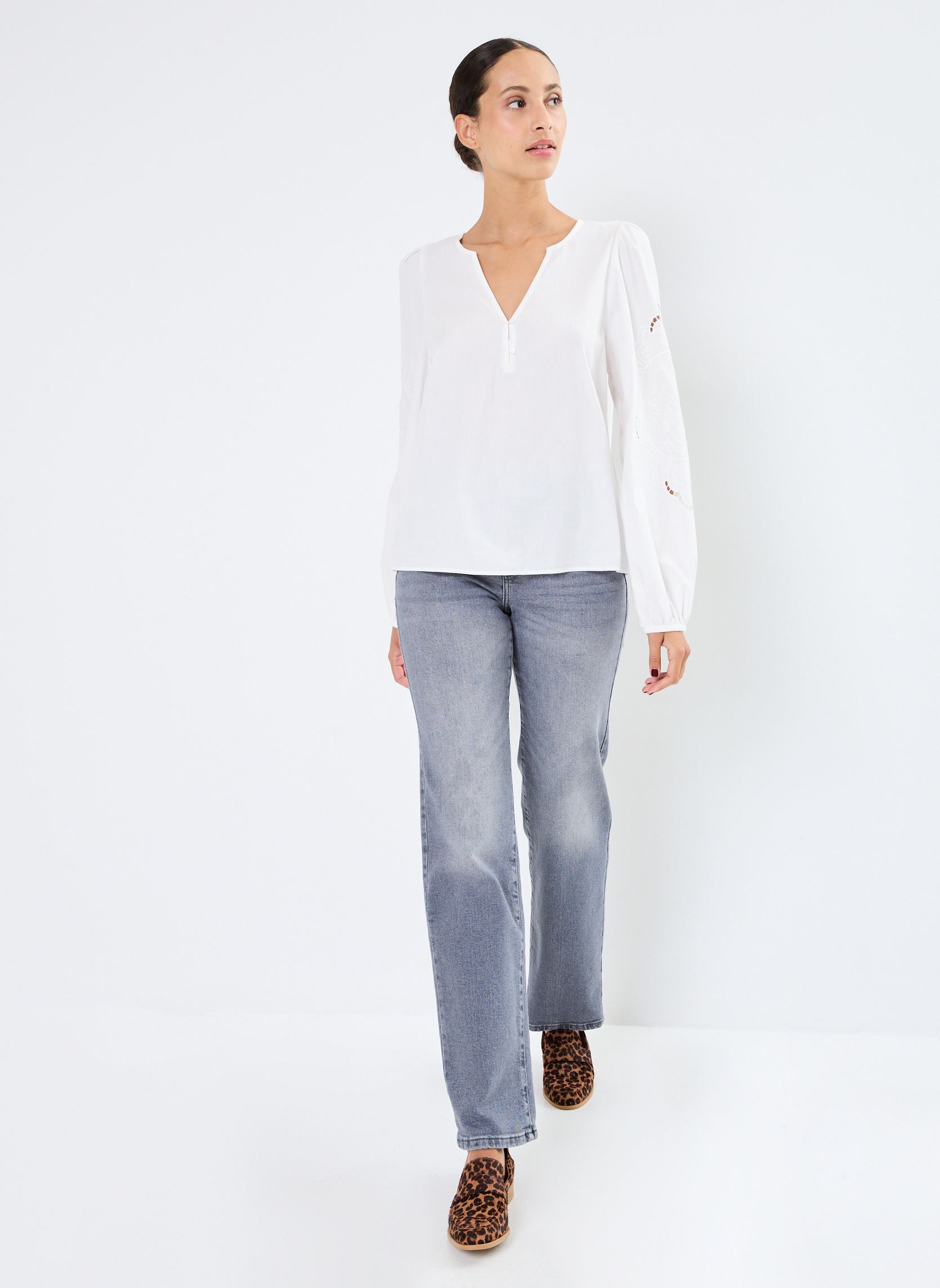 Jeans large NMYOLANDA NW WIDE JEANS AZ371DG FWD NOOS femme gris Noisy May Jeans large NMYOLANDA NW WIDE JEANS AZ371DG FWD NOOS femme gris Dark Grey Denim