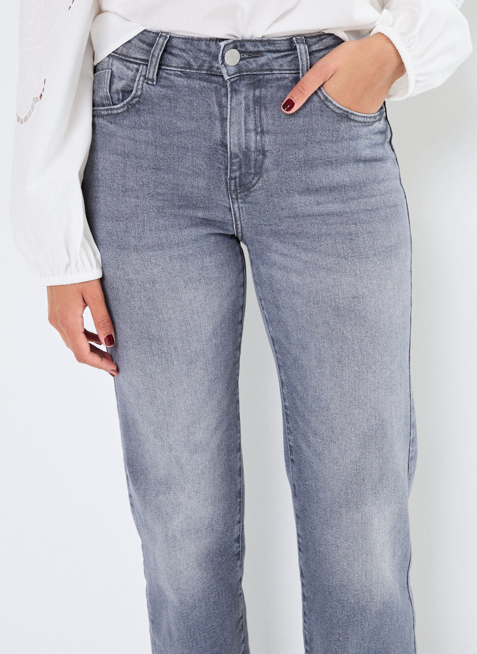 Noisy May NMYOLANDA NW WIDE JEANS AZ371DG FWD NOOS Jeans donkergrijs