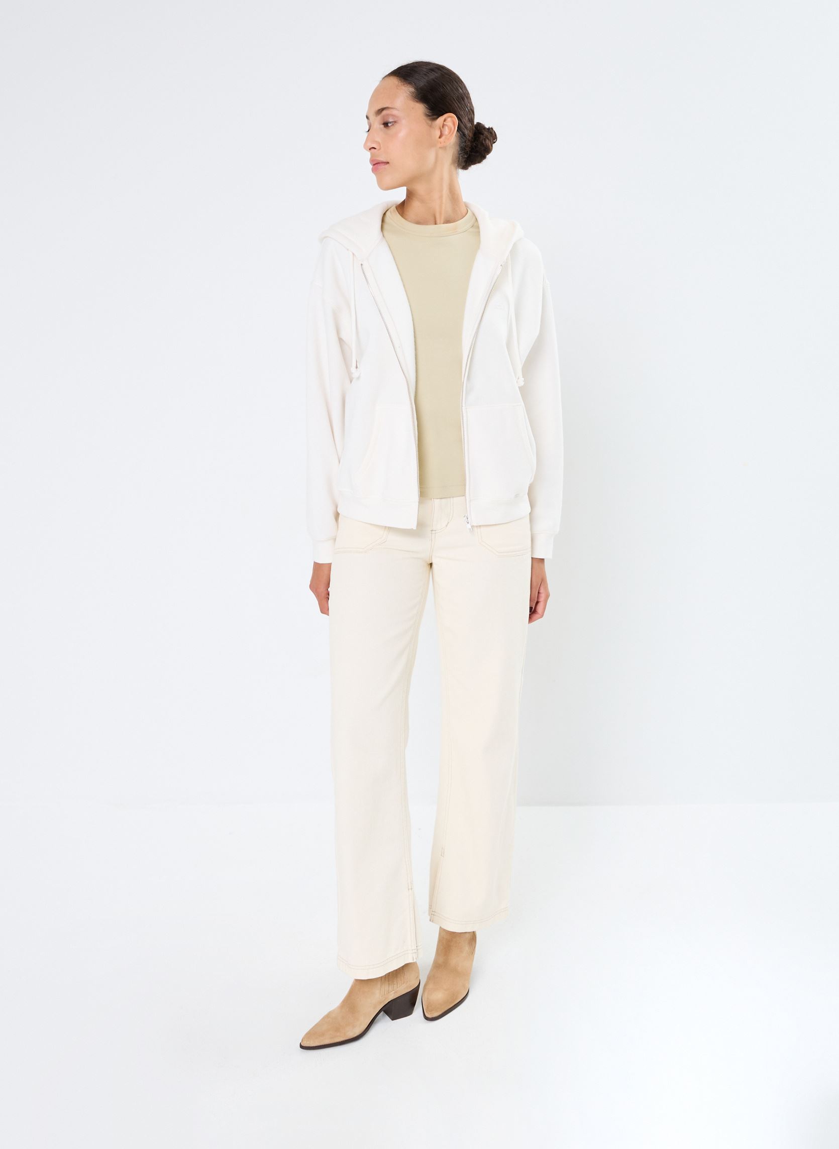 Sweats zippés Everyday Zip Hoodie femme blanc Levi's Sweats zippés Everyday Zip Hoodie femme blanc Sugar Swizzle