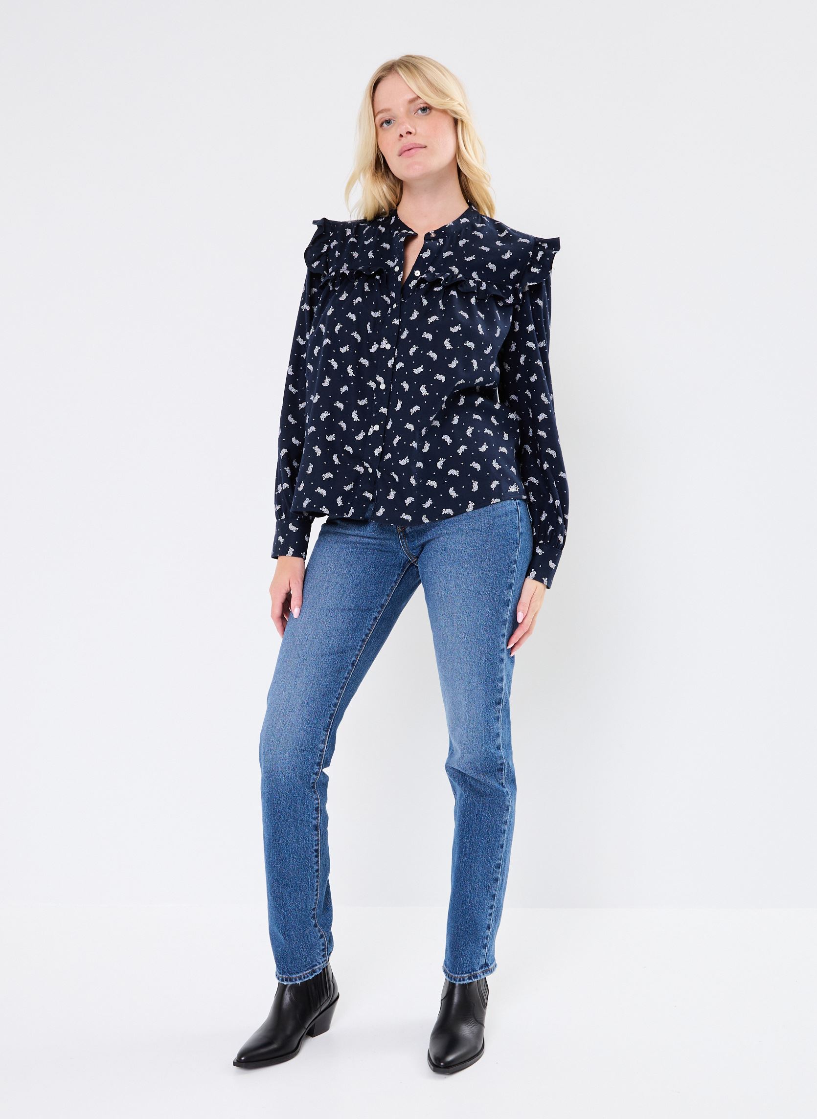 Blouses manches longues Gianna Ls Blouse femme bleu Levi's Blouses manches longues Gianna Ls Blouse femme bleu SAWYER PAISLEY SUGAR