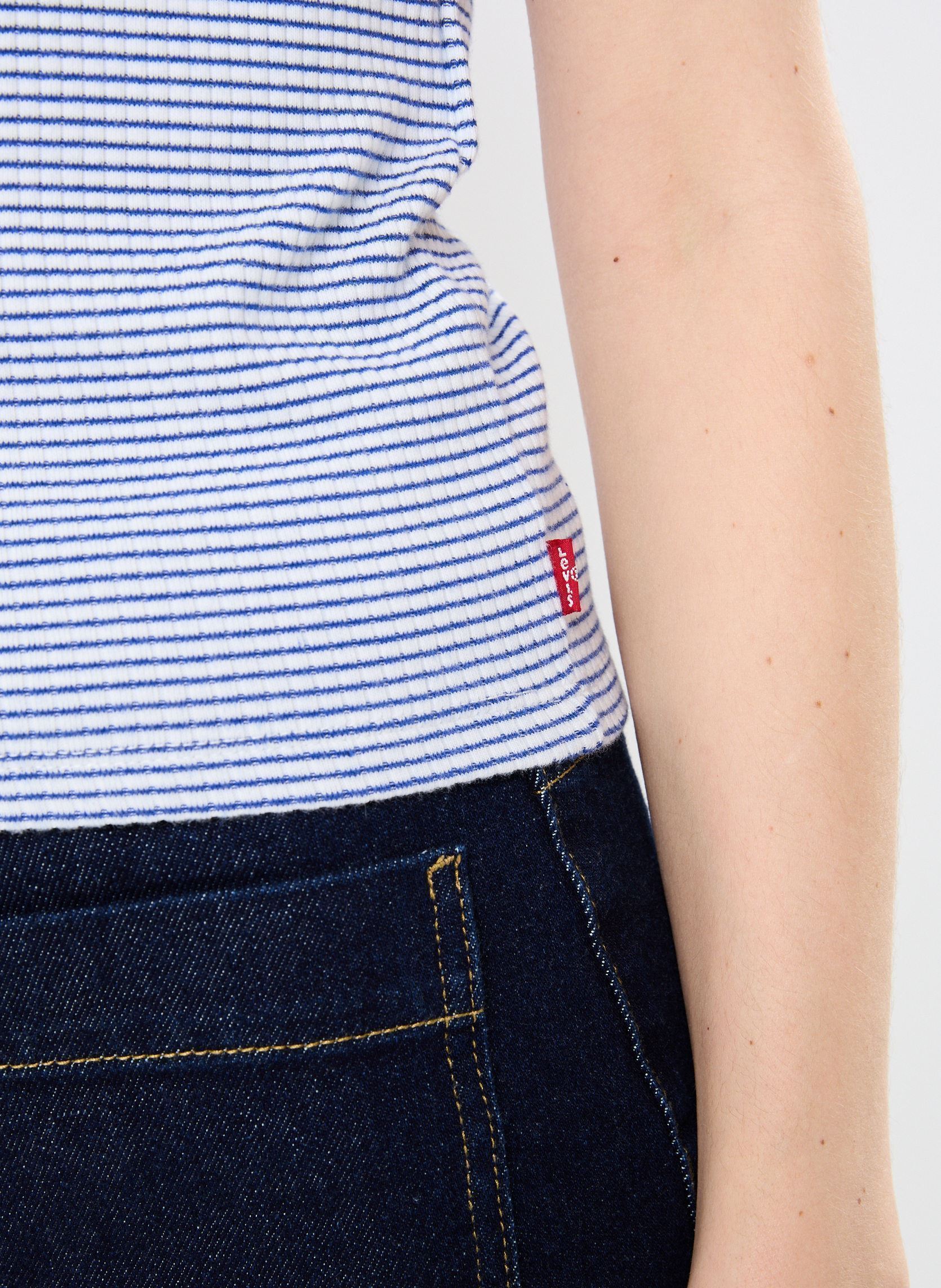 Kurzarm-T-Shirts Muse Ss Tee damen blau Levi's Kurzarm-T-Shirts Muse Ss Tee damen blau MESA STRIPE MAZARINE BLUE COTT