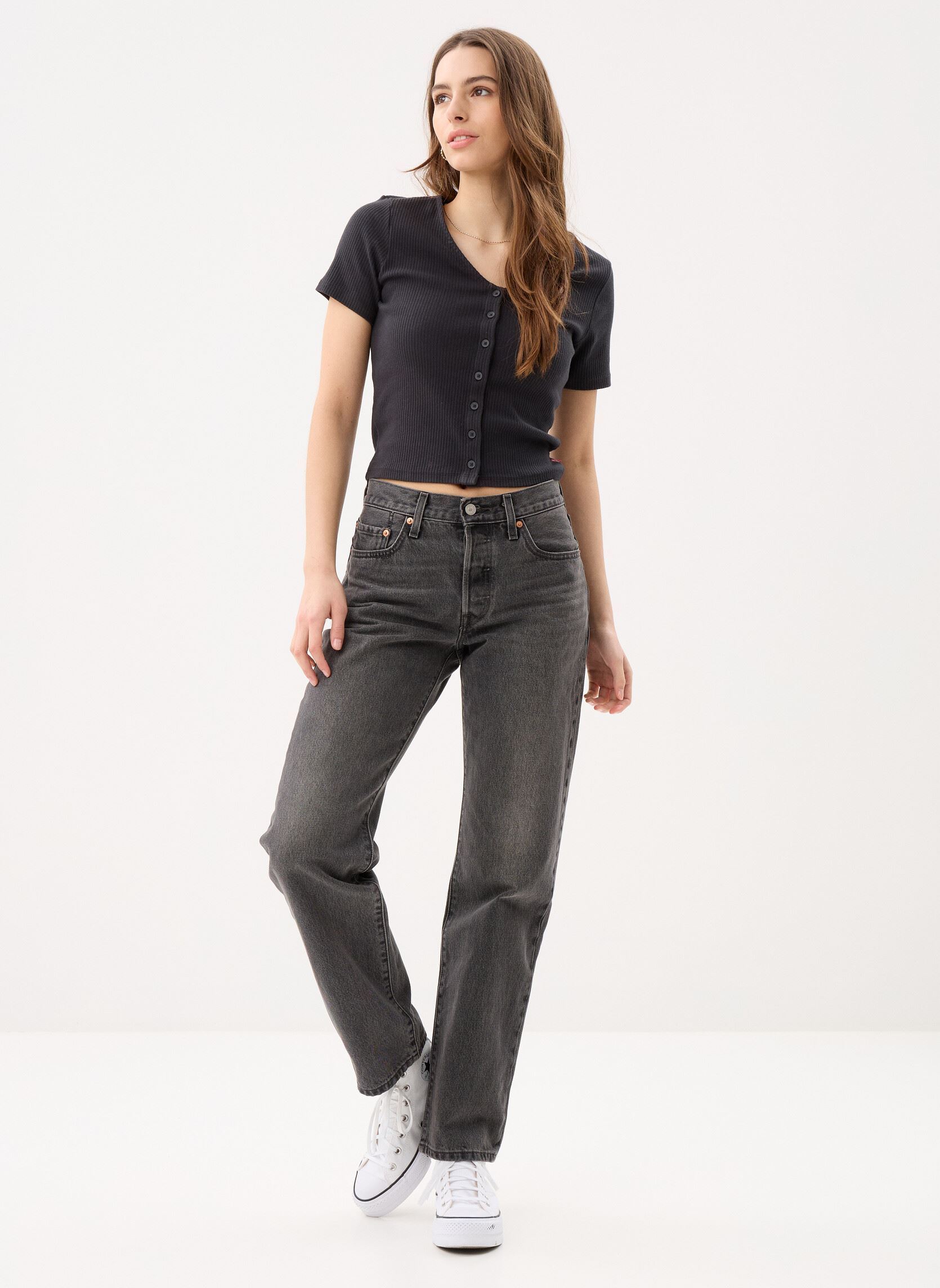 T-shirts met korte mouwen Muse Ss Tee dames zwart Levi's T-shirts met korte mouwen Muse Ss Tee dames zwart CAVIAR