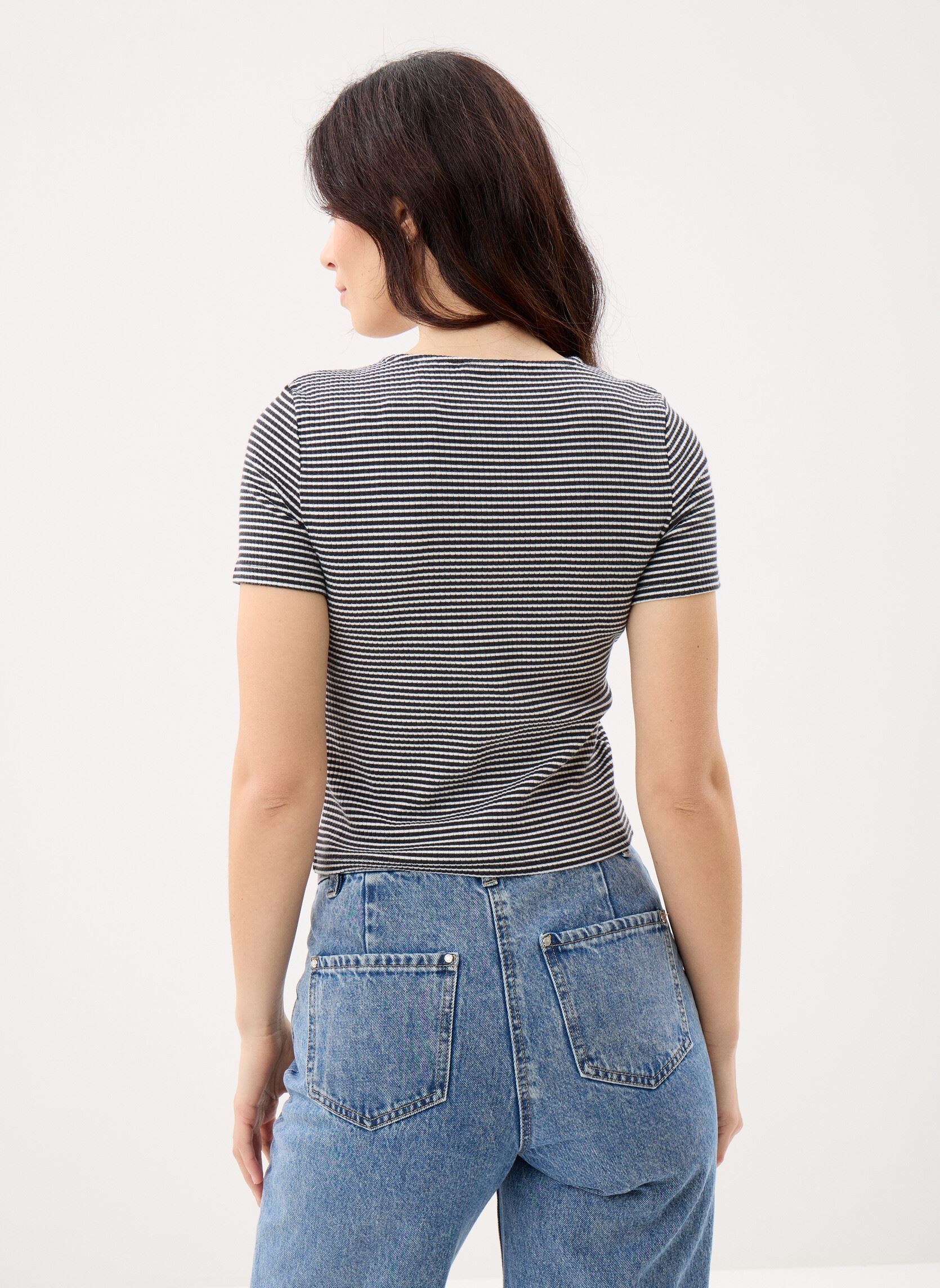 Tee-shirts manches courtes Muse Ss Tee femme gris Levi's Tee-shirts manches courtes Muse Ss Tee femme gris VANILLA STRIPE CAVIAR