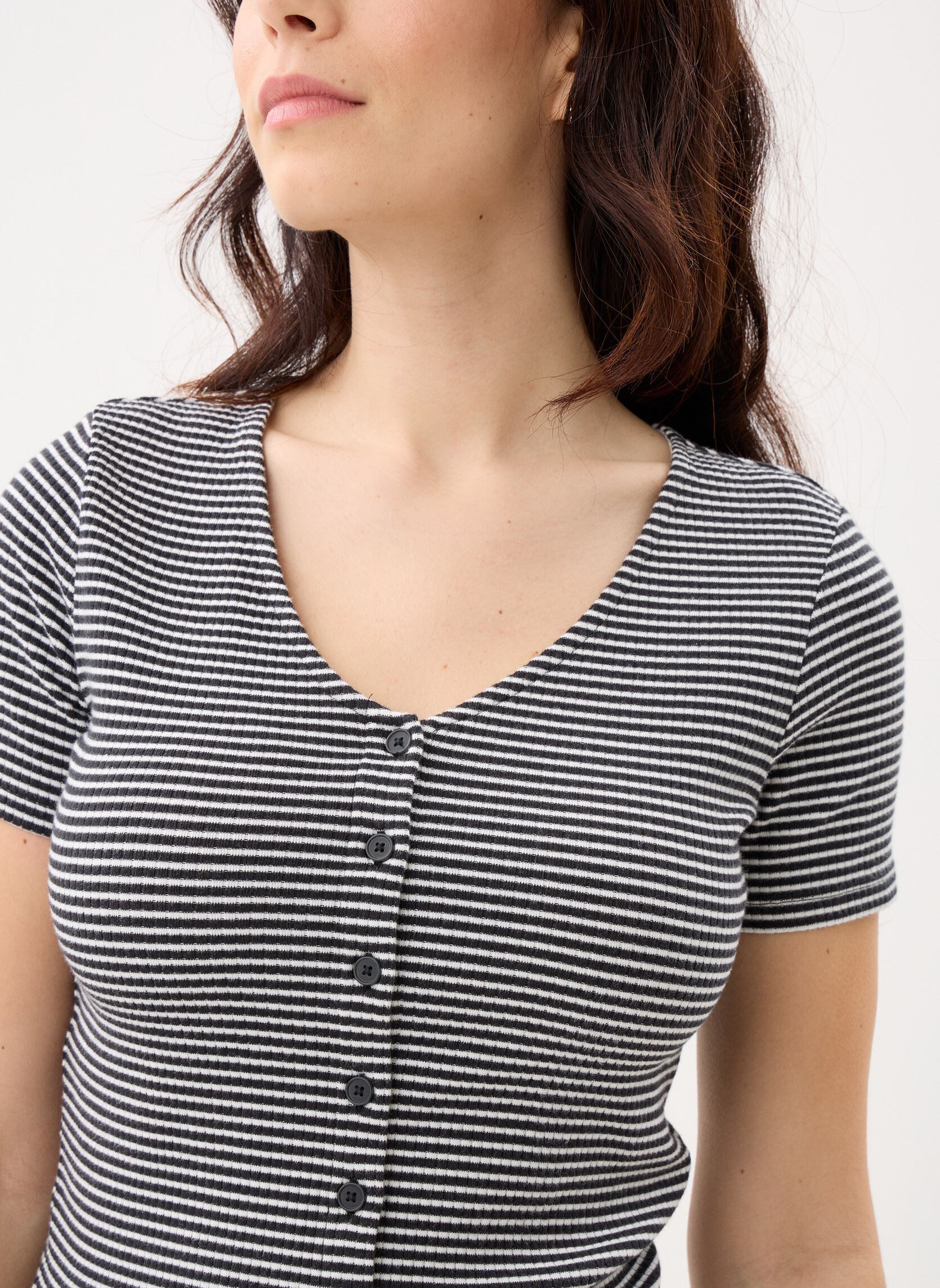 Tee-shirts manches courtes Muse Ss Tee femme gris Levi's Tee-shirts manches courtes Muse Ss Tee femme gris VANILLA STRIPE CAVIAR
