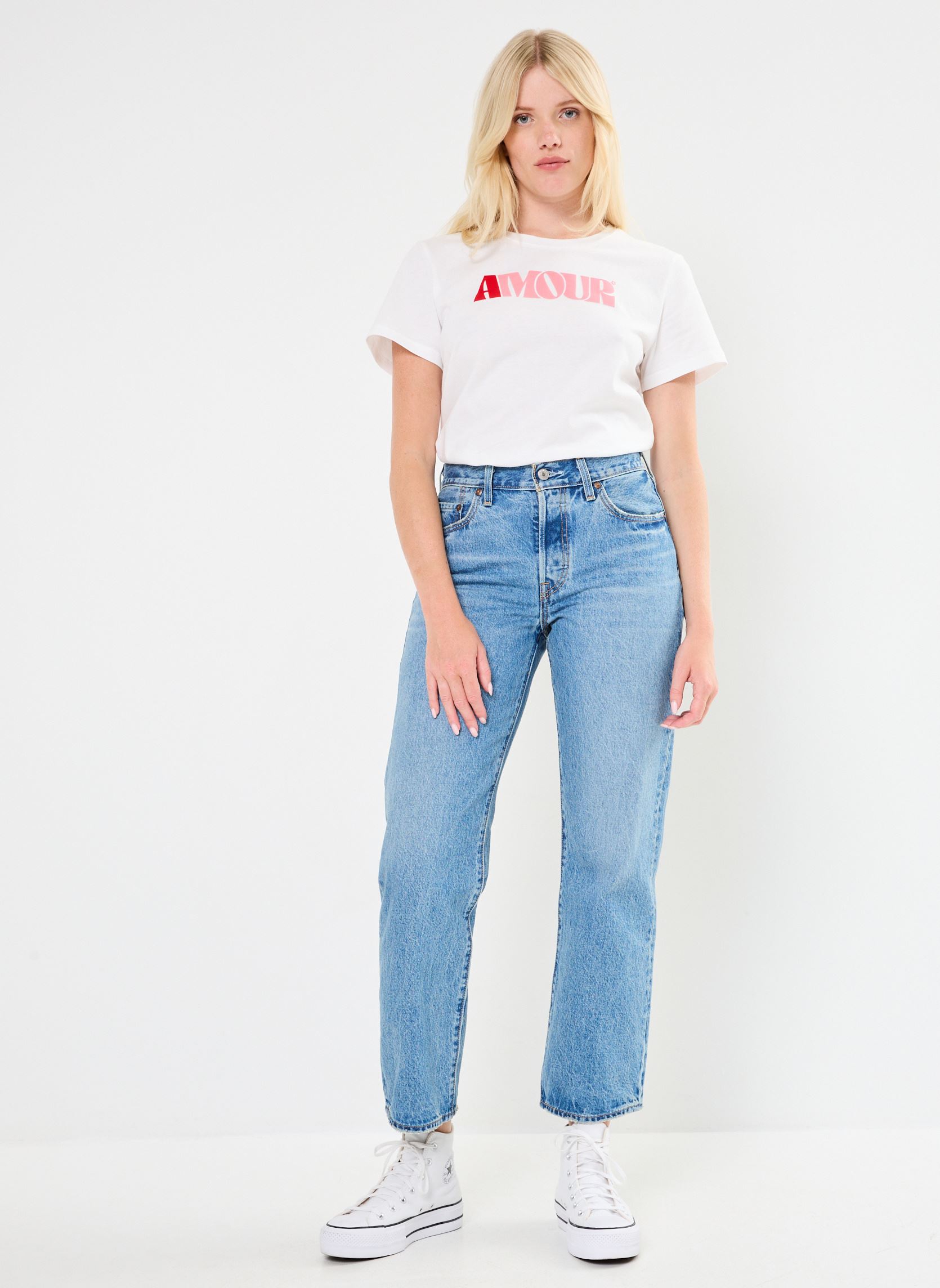 Rechte jeans / Straight Leg Jeans 501® 90S Ankle dames blauw Levi's Rechte jeans / Straight Leg Jeans 501® 90S Ankle dames blauw SWEETEST TABOO