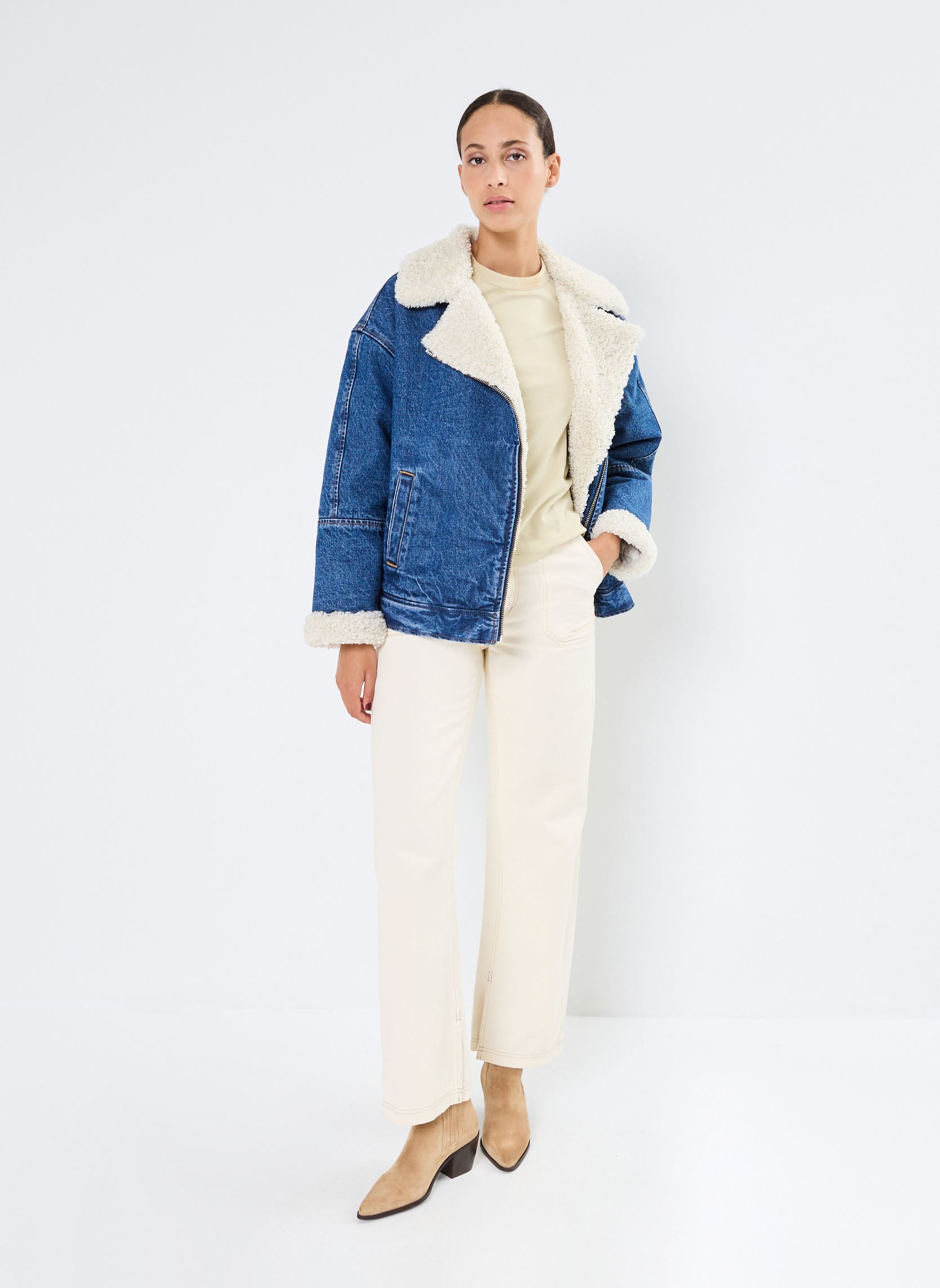 Vestes en jean Sherpa Flight Jacket femme bleu Levi's Vestes en jean Sherpa Flight Jacket femme bleu IN THE AIR