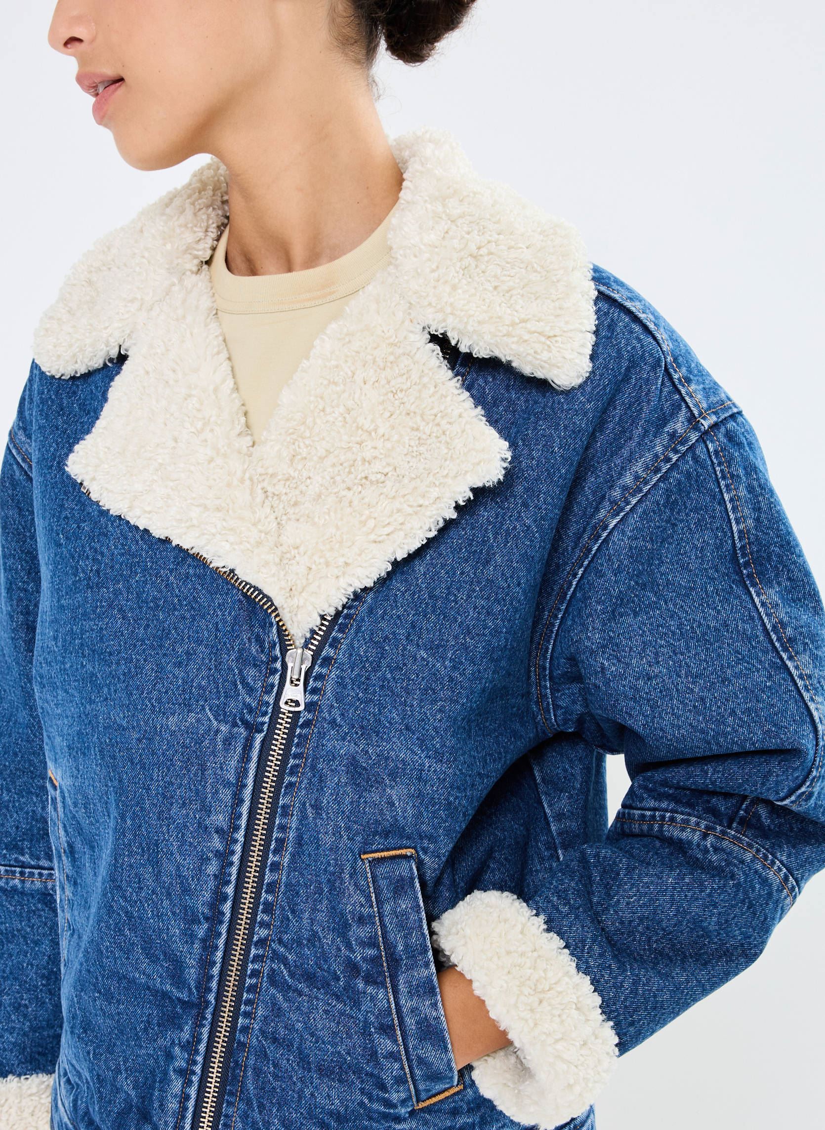 Vestes en jean Sherpa Flight Jacket femme bleu Levi's Vestes en jean Sherpa Flight Jacket femme bleu IN THE AIR