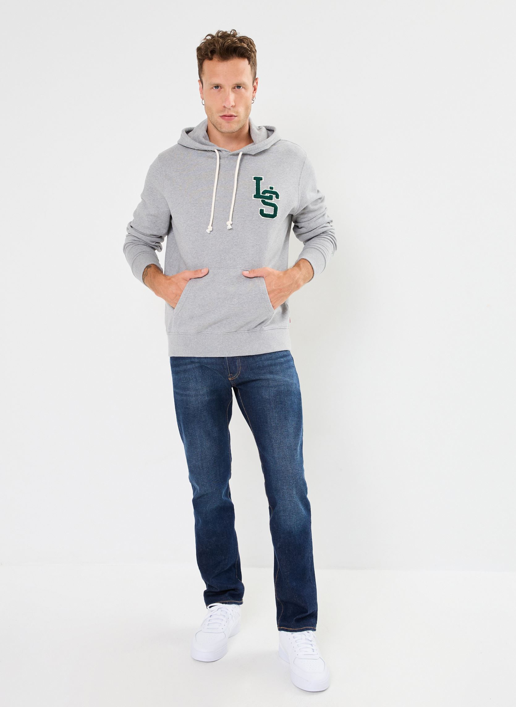 Hoodies Standard Graphic Hoodie heren grijs Levi's Hoodies Standard Graphic Hoodie heren grijs LS LETTERMAN HOODIE