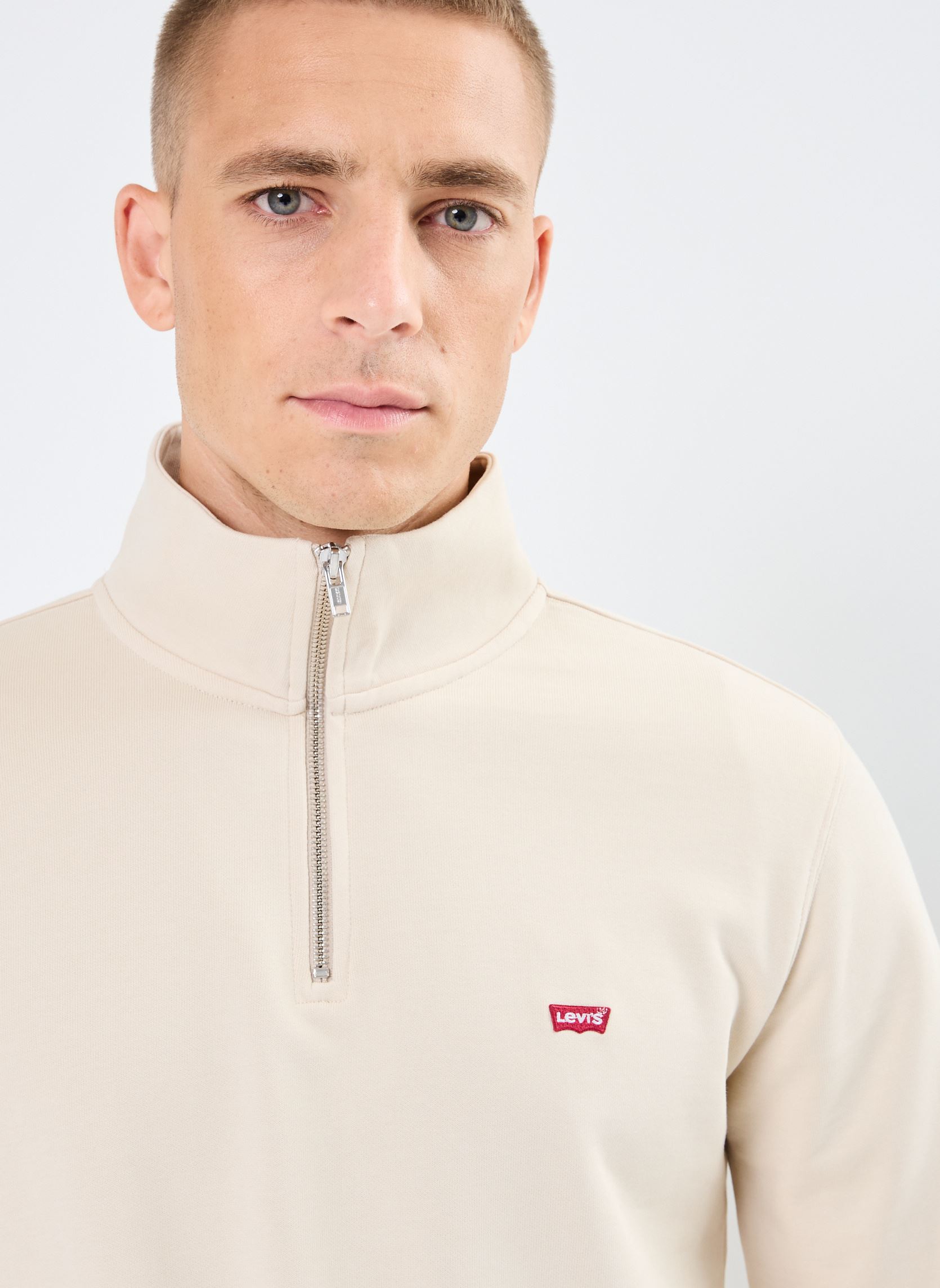 Sweatshirts Original Hm 1/4 Zip herren beige Levi's Sweatshirts Original Hm 1/4 Zip herren beige FOG