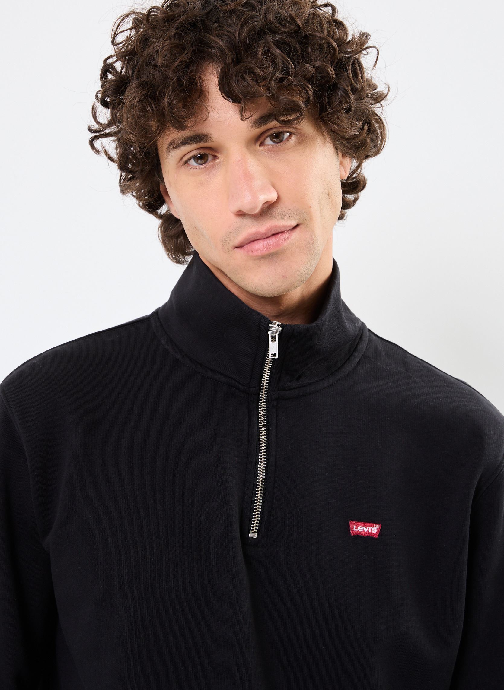 Sweats Original Hm 1/4 Zip homme noir Levi's Sweats Original Hm 1/4 Zip homme noir MINERAL BLACK