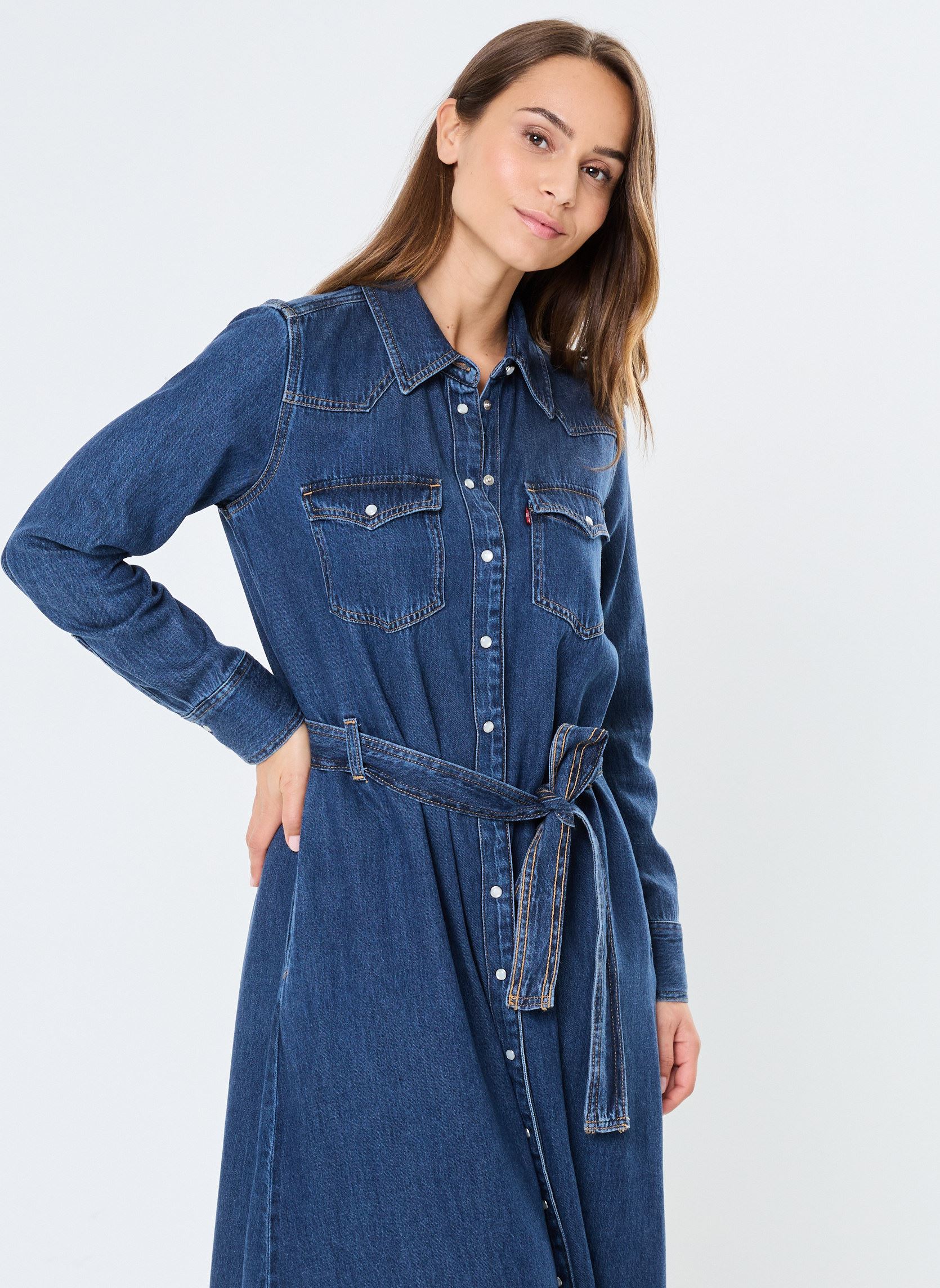 Kleider Quinney Denim Dress damen blau Levi's Kleider Quinney Denim Dress damen blau GOLD DUST WEST