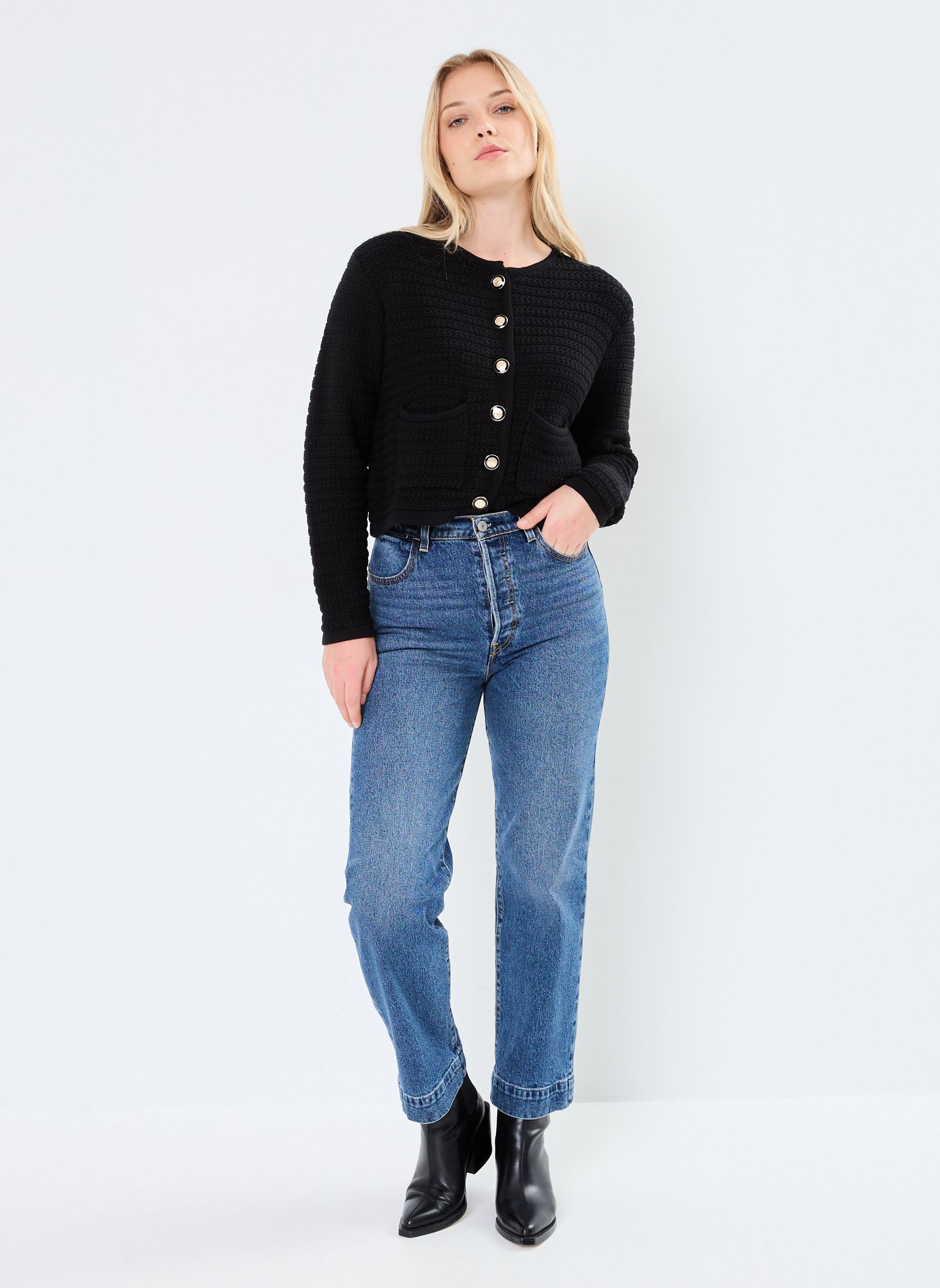 Wijde jeans / Flared Jeans Ribcage Str Ank Tailored dames blauw Levi's Wijde jeans / Flared Jeans Ribcage Str Ank Tailored dames blauw VALLEY VIEW CREASE