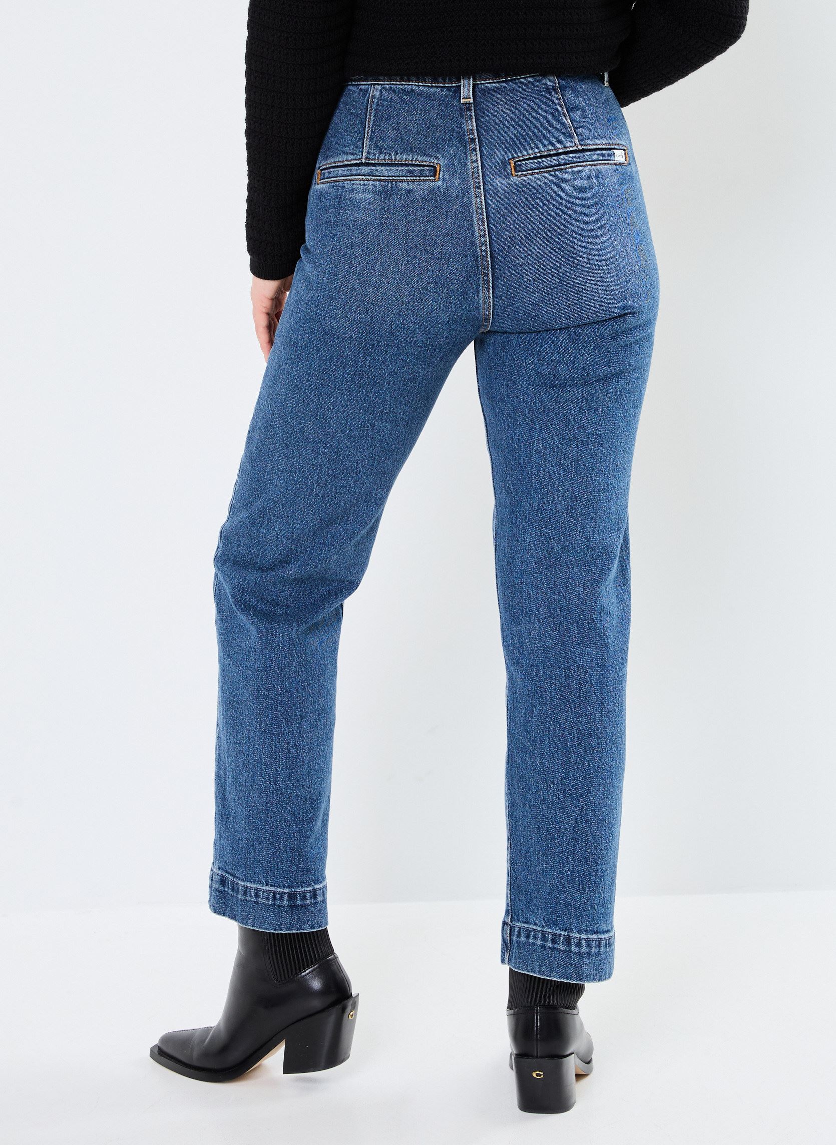 Wijde jeans / Flared Jeans Ribcage Str Ank Tailored dames blauw Levi's Wijde jeans / Flared Jeans Ribcage Str Ank Tailored dames blauw VALLEY VIEW CREASE