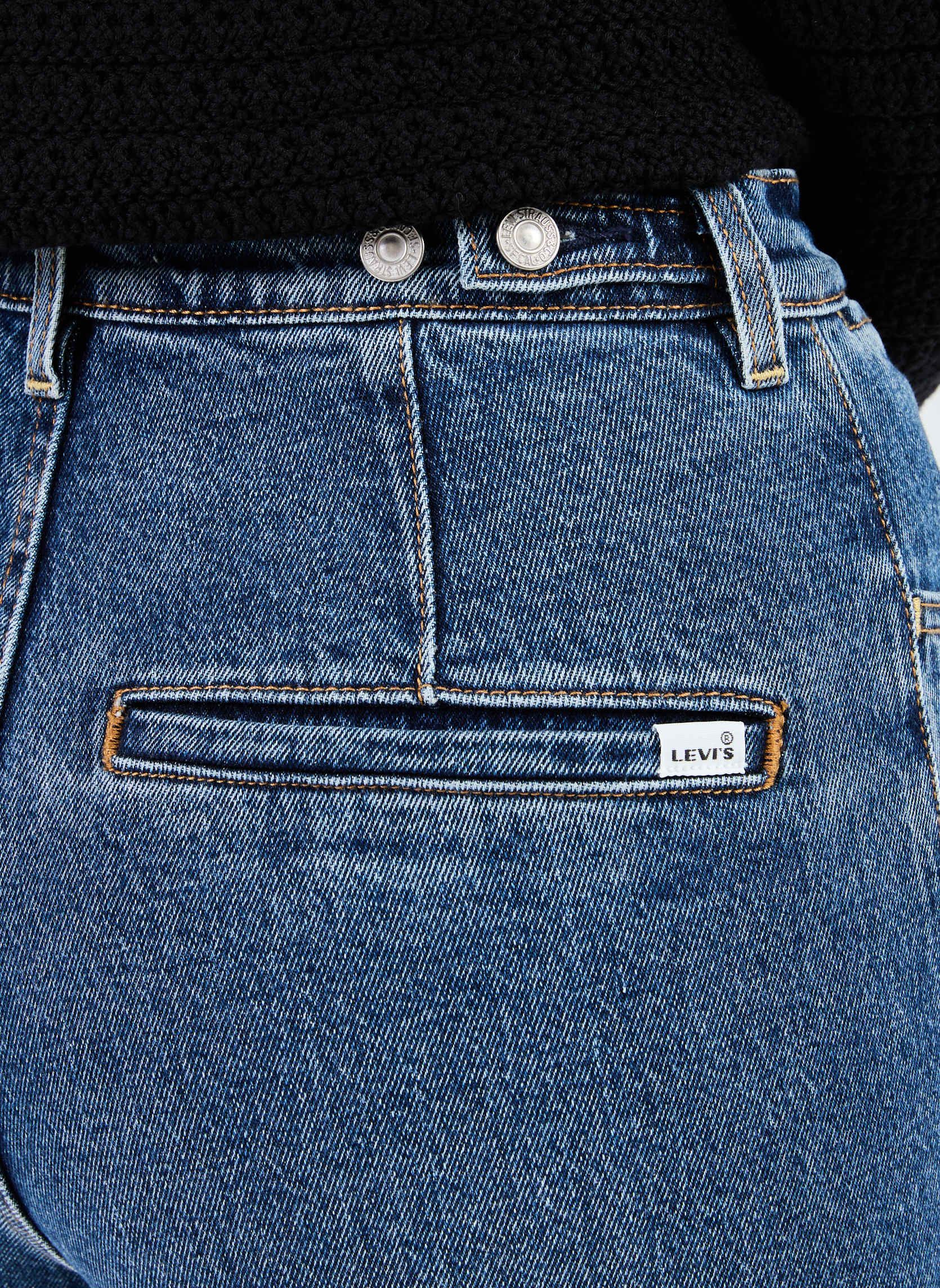 Wijde jeans / Flared Jeans Ribcage Str Ank Tailored dames blauw Levi's Wijde jeans / Flared Jeans Ribcage Str Ank Tailored dames blauw VALLEY VIEW CREASE