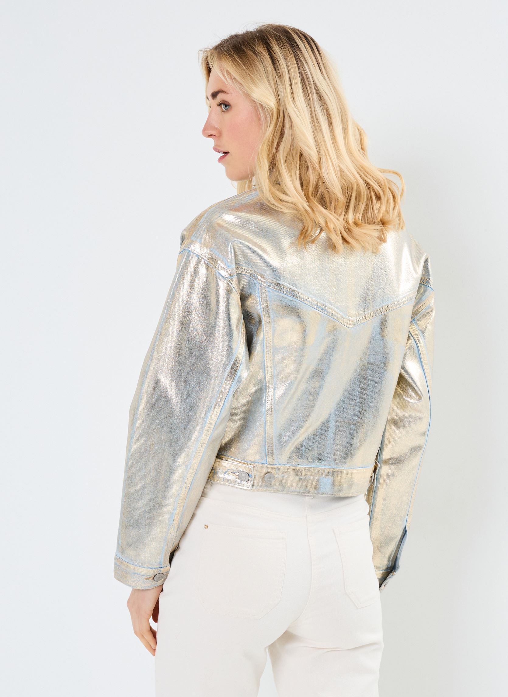Spijkerjassen Laser Shrunken 90S dames goud en brons Levi's Spijkerjassen Laser Shrunken 90S dames goud en brons OPTICAL ILLUSION TRU