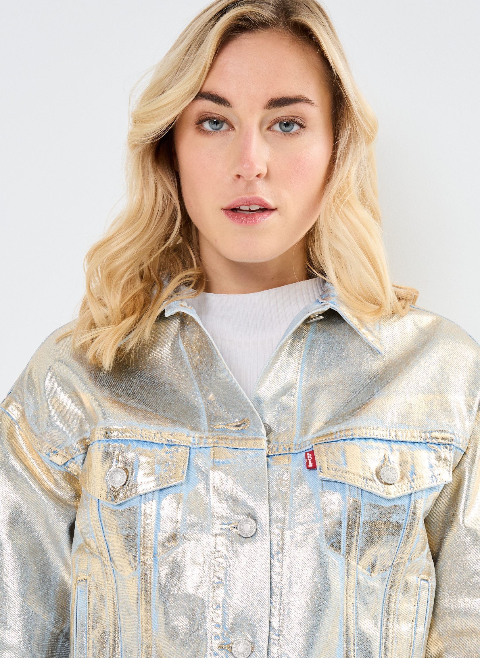 Spijkerjassen Laser Shrunken 90S dames goud en brons Levi's Spijkerjassen Laser Shrunken 90S dames goud en brons OPTICAL ILLUSION TRU