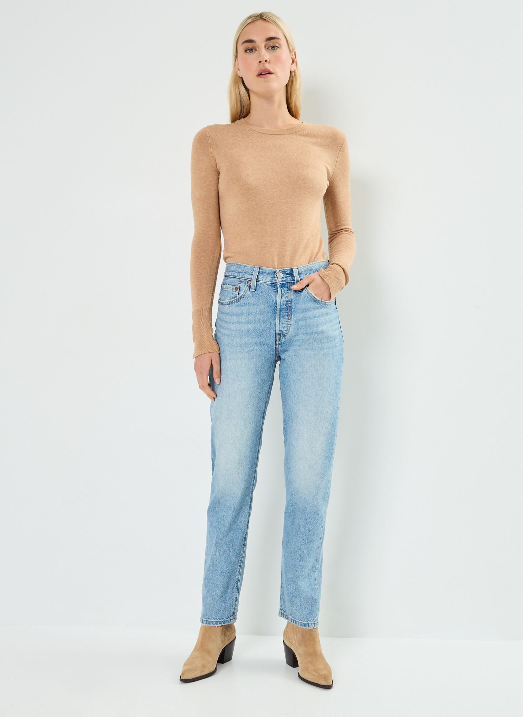Rechte jeans / Straight Leg Jeans 501® Crop Lightweight dames blauw Levi's Rechte jeans / Straight Leg Jeans 501® Crop Lightweight dames blauw Fun Flare Lb
