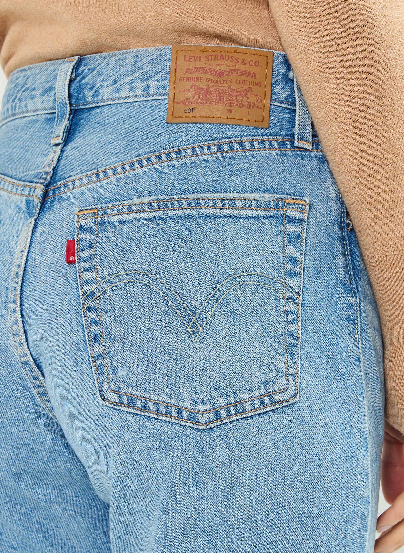Rechte jeans / Straight Leg Jeans 501® Crop Lightweight dames blauw Levi's Rechte jeans / Straight Leg Jeans 501® Crop Lightweight dames blauw Fun Flare Lb