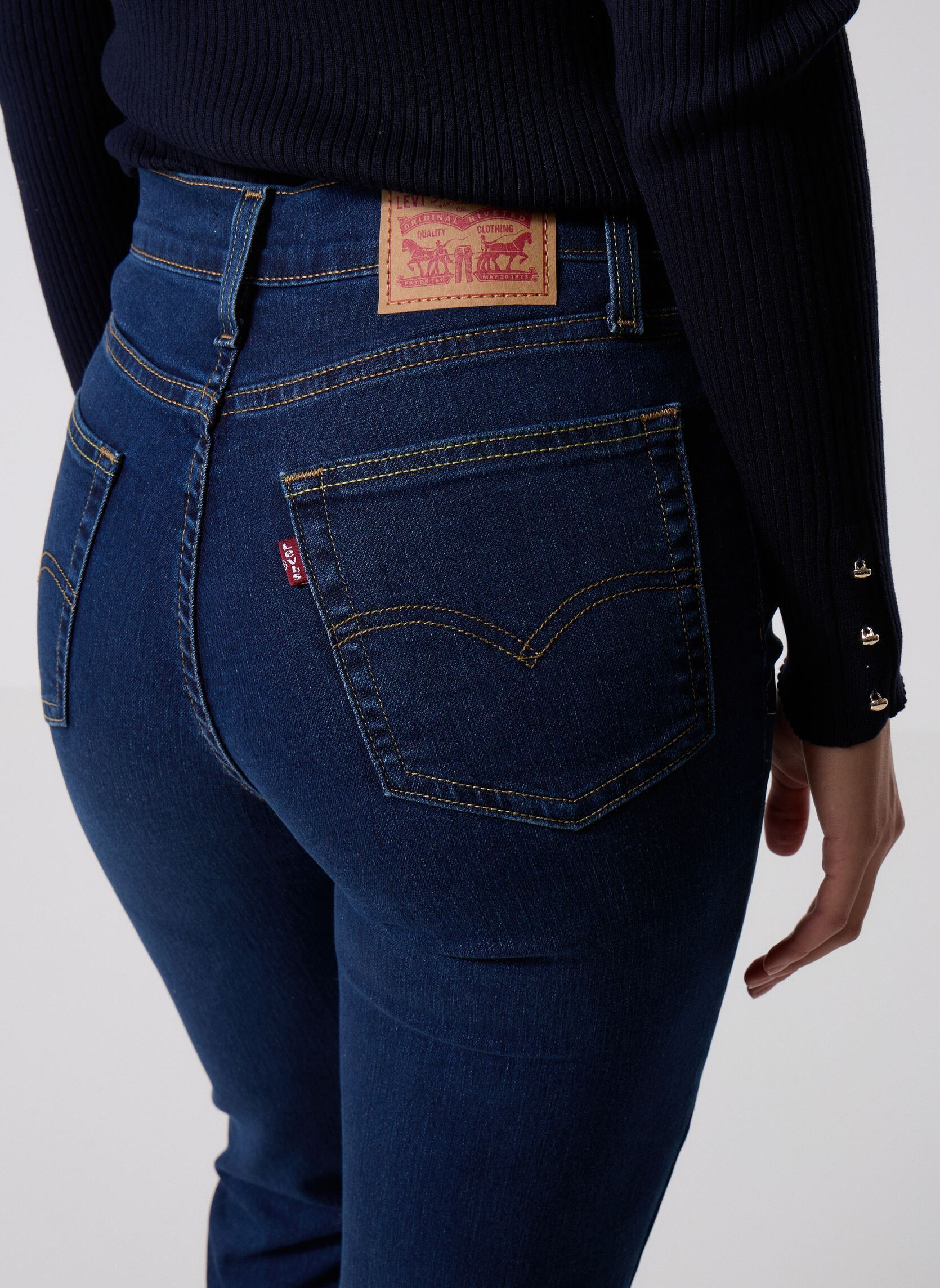Jeans droit 724 High Rise Straight Dark Indigo - Wor femme bleu Levi's Jeans droit 724 High Rise Straight Dark Indigo - Wor femme bleu CHELSEA CARBON GLOW