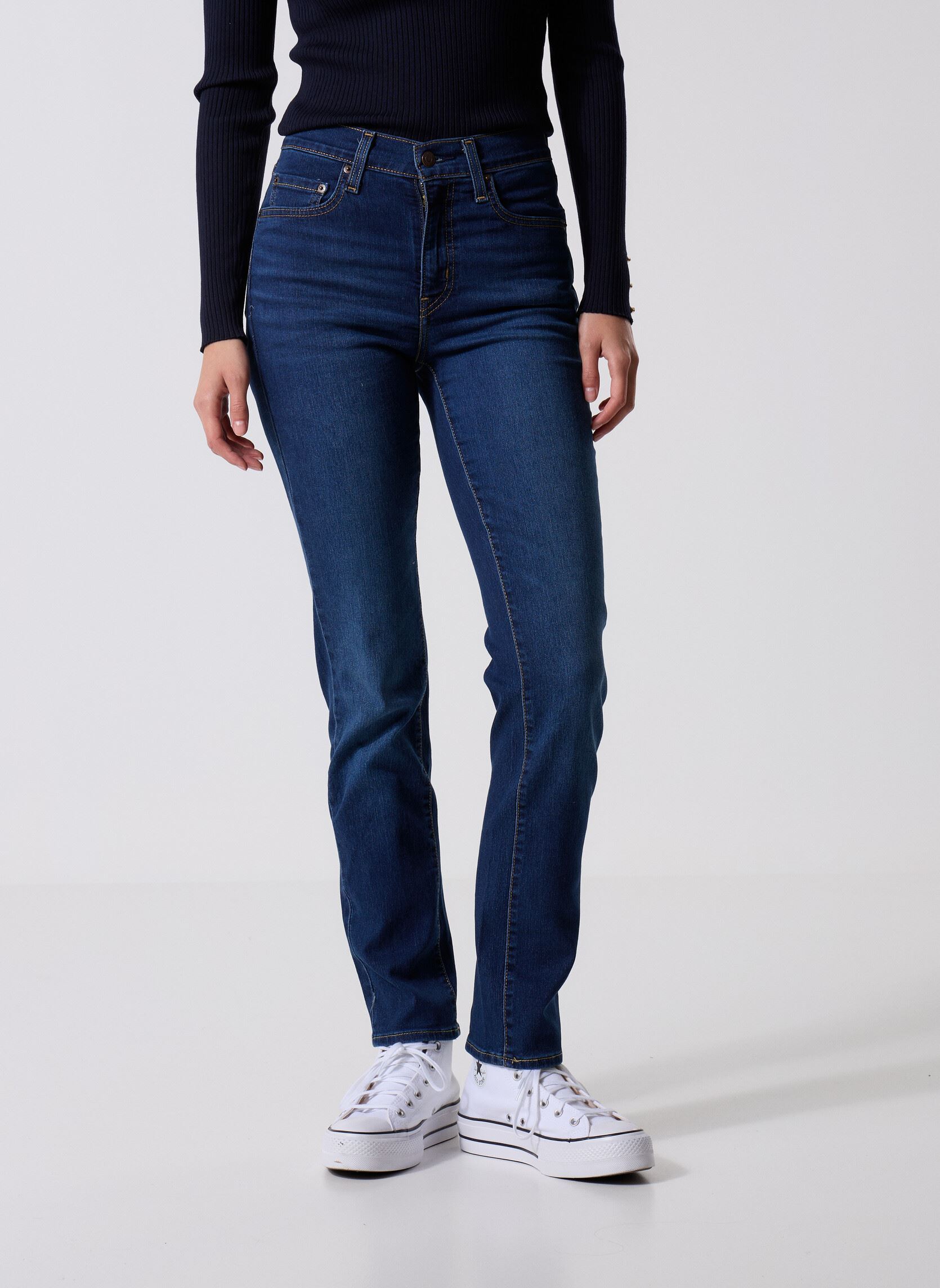 Vêtements Levi's 724 High Rise Straight Dark Indigo - Wor pour Femme